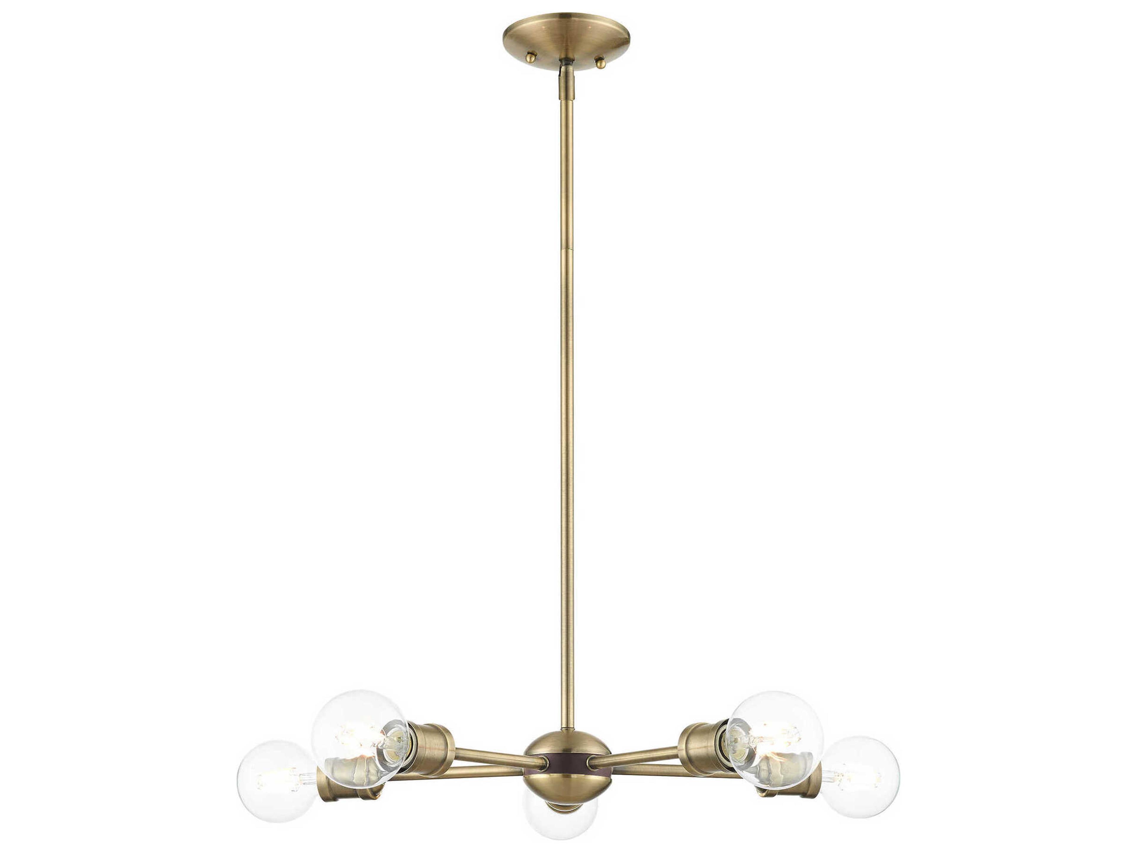 Livex Lighting Lansdale 5-Light Antique Brass Bronze Chandelier