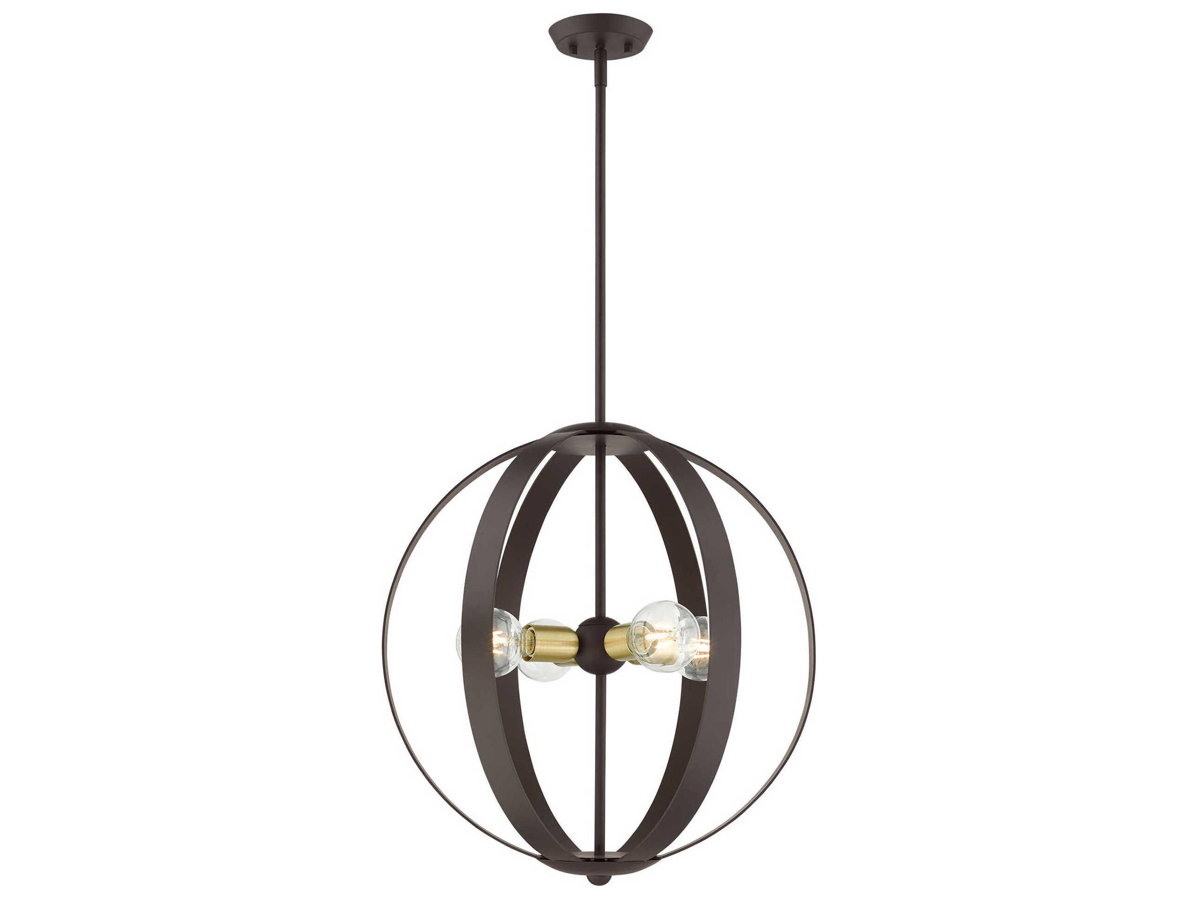Livex Lighting Modesto 4-Light Bronze Round Pendant