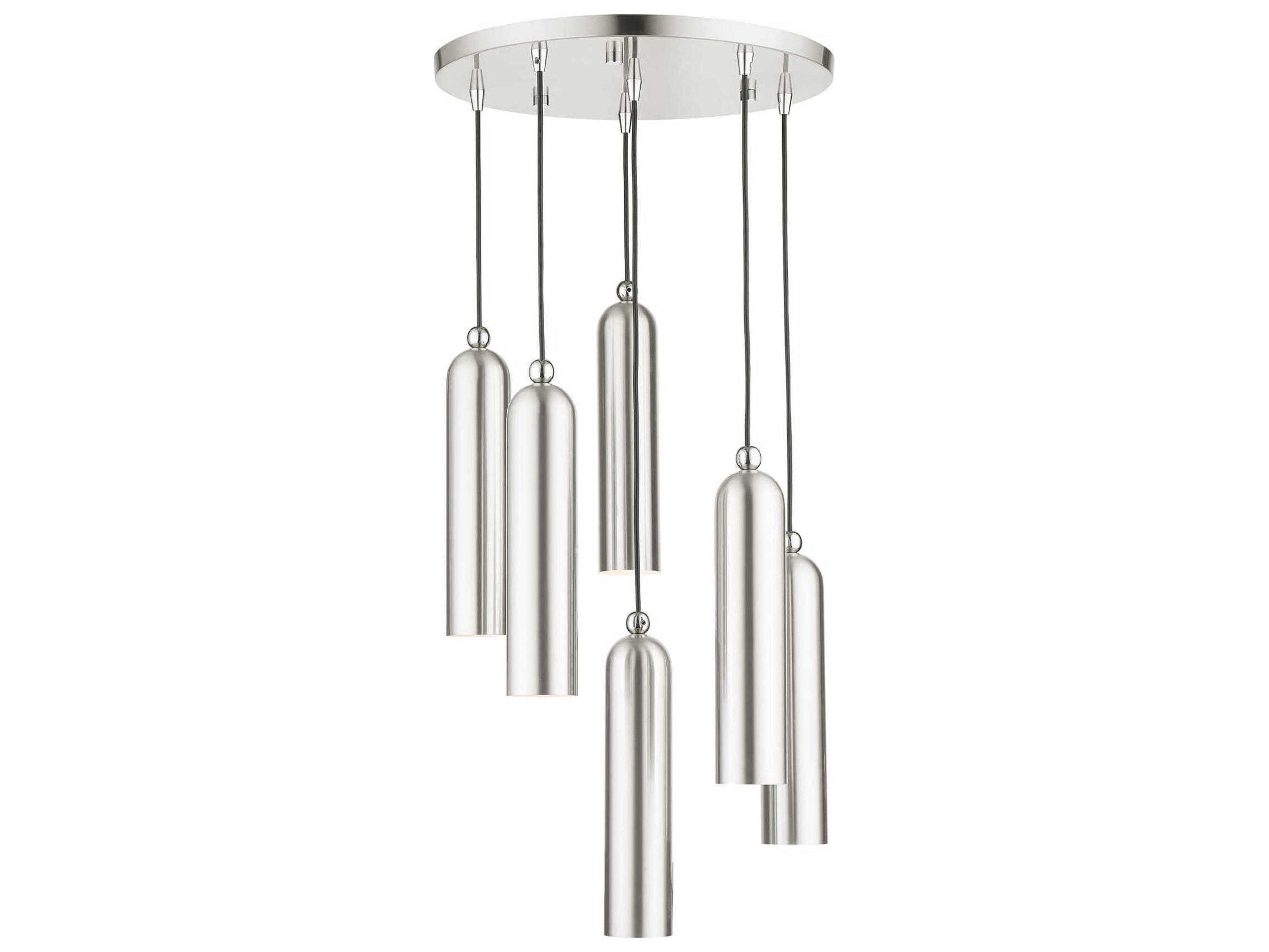Livex Lighting Ardmore 6-Light Brushed Nickel Cylinder Pendant