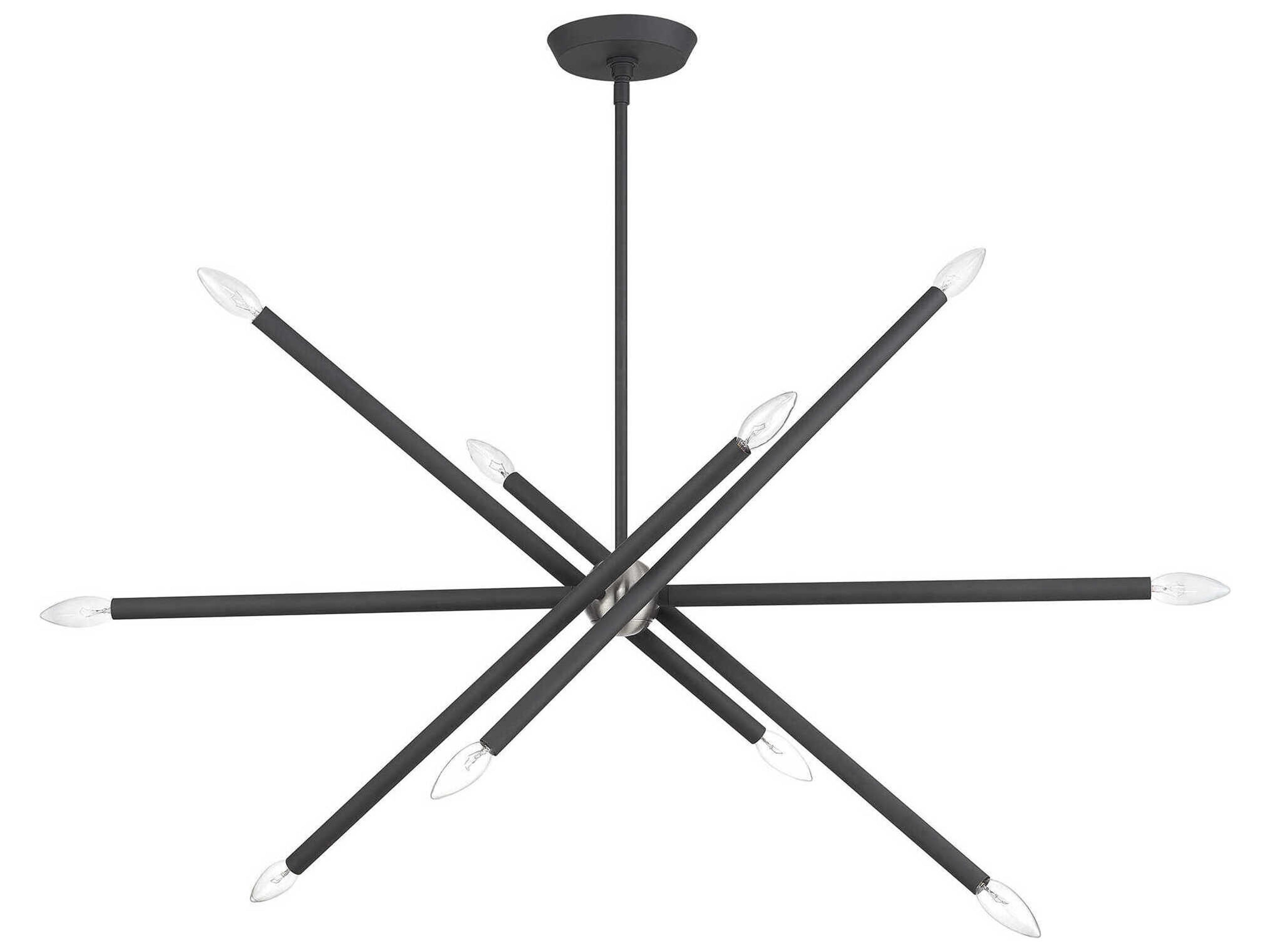 Livex Lighting Soho 10-Light Scandinavian Gray Brushed Nickel Pendant