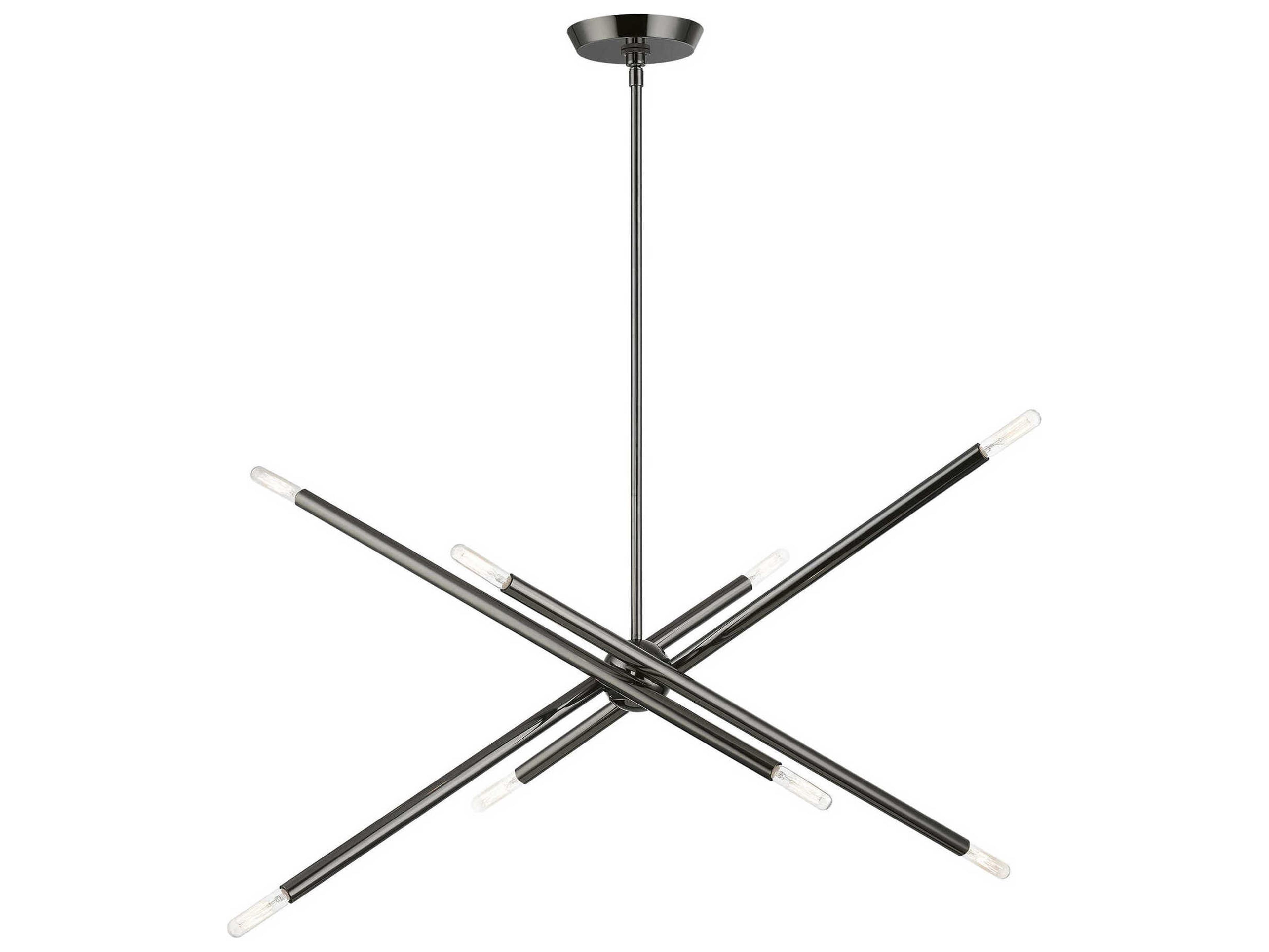 Livex Lighting Soho 8-Light Black Chrome Linear Sputnik Island Pendant