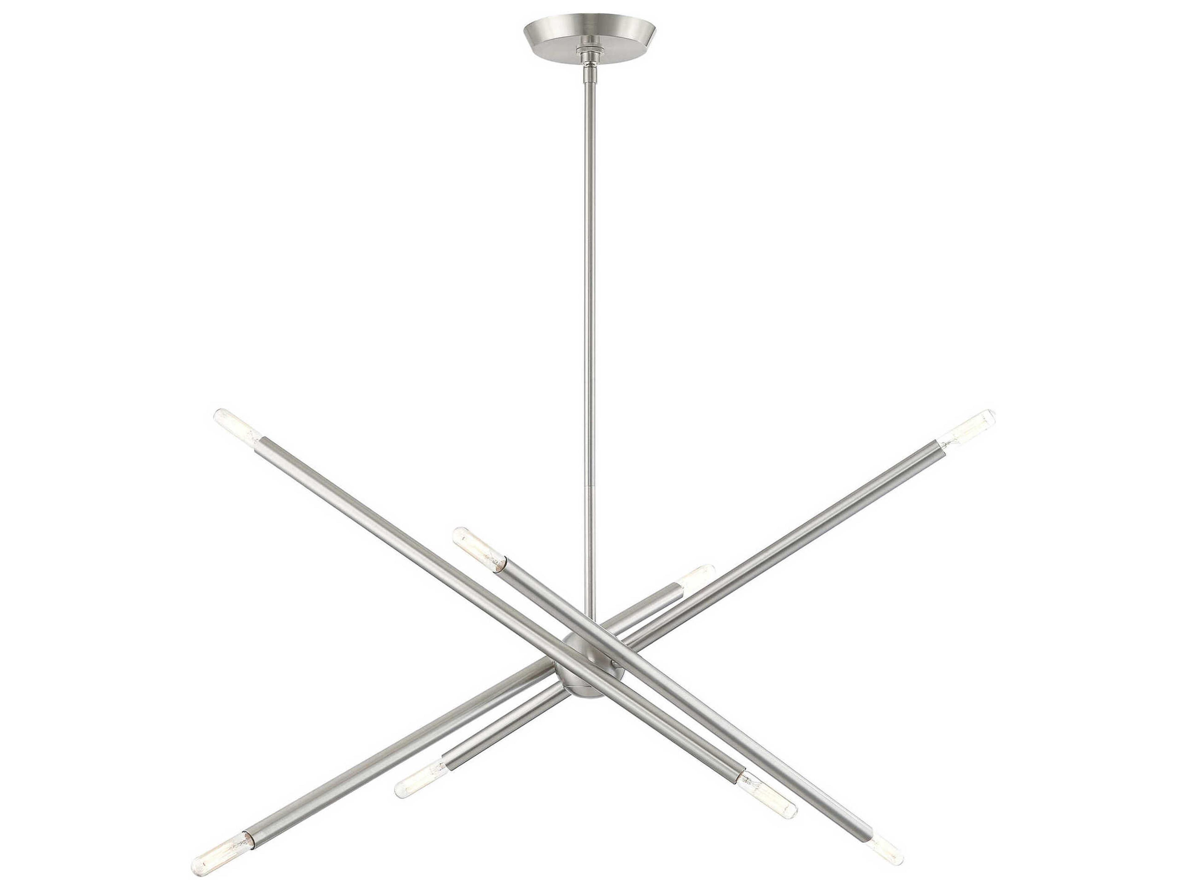 Livex Lighting Soho 8-Light Brushed Nickel Linear Island Pendant
