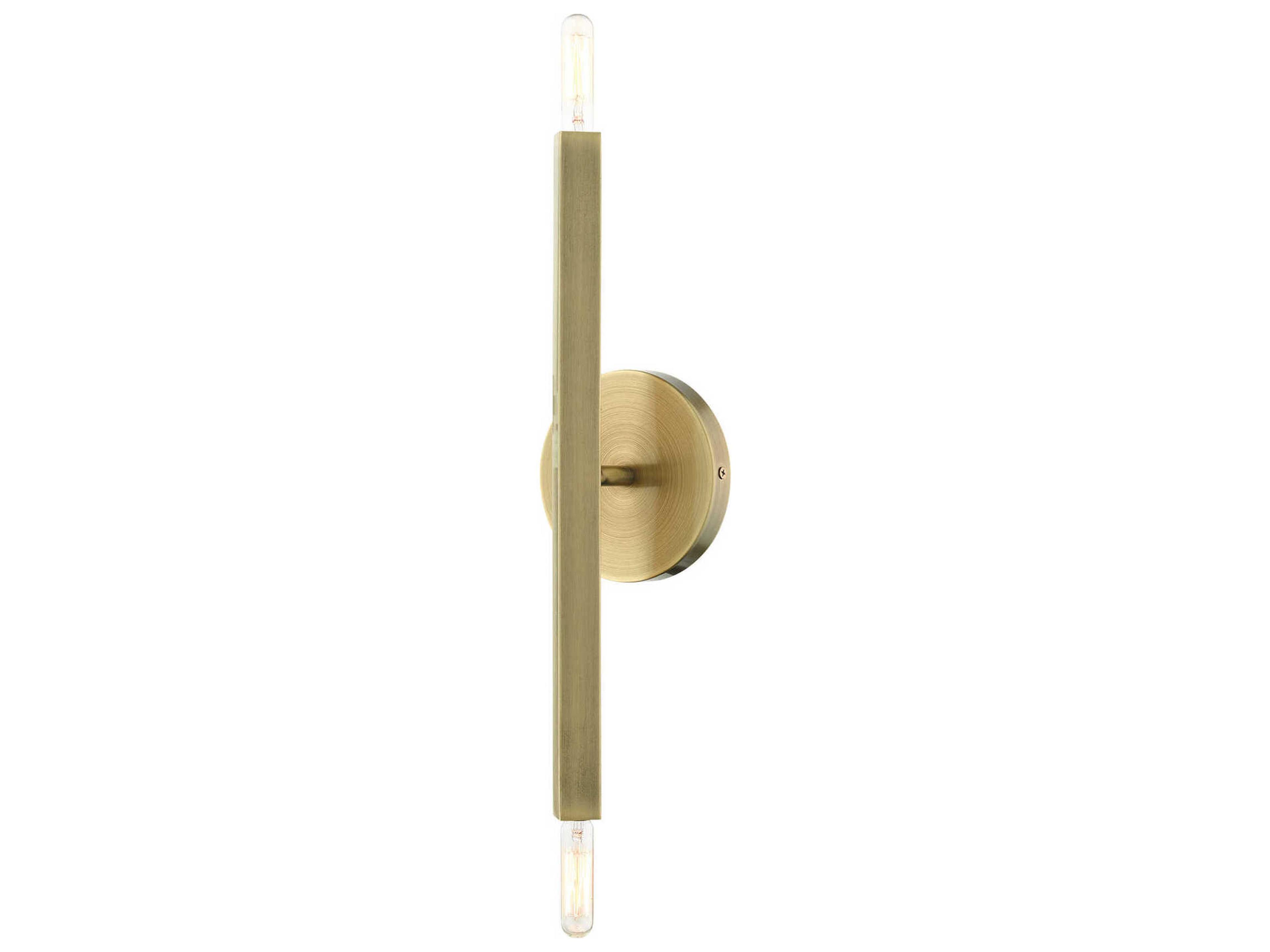 Livex Lighting Monaco 2-Light Antique Brass Wall Sconce