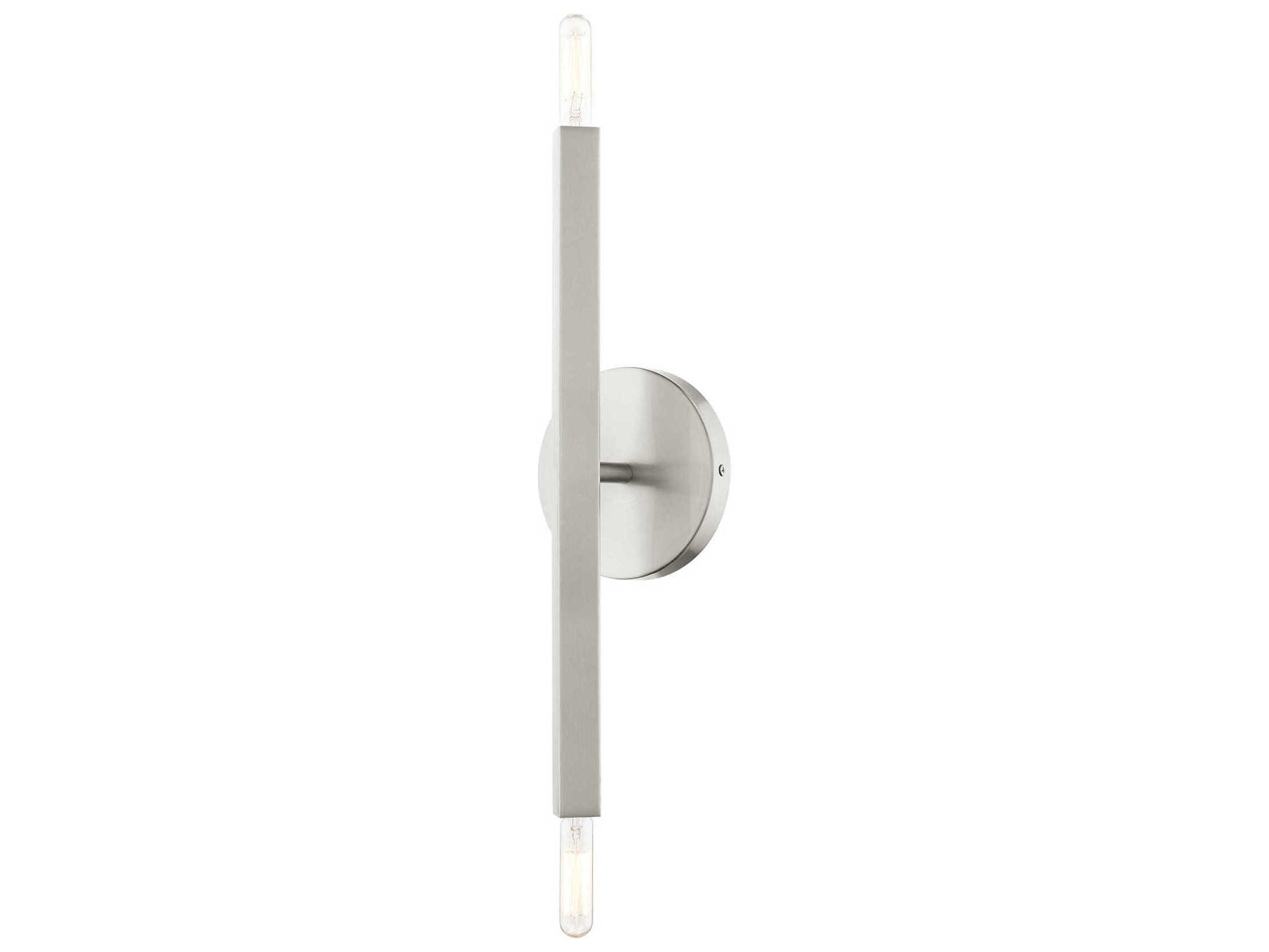 Livex Lighting Monaco 2-Light Brushed Nickel Wall Sconce