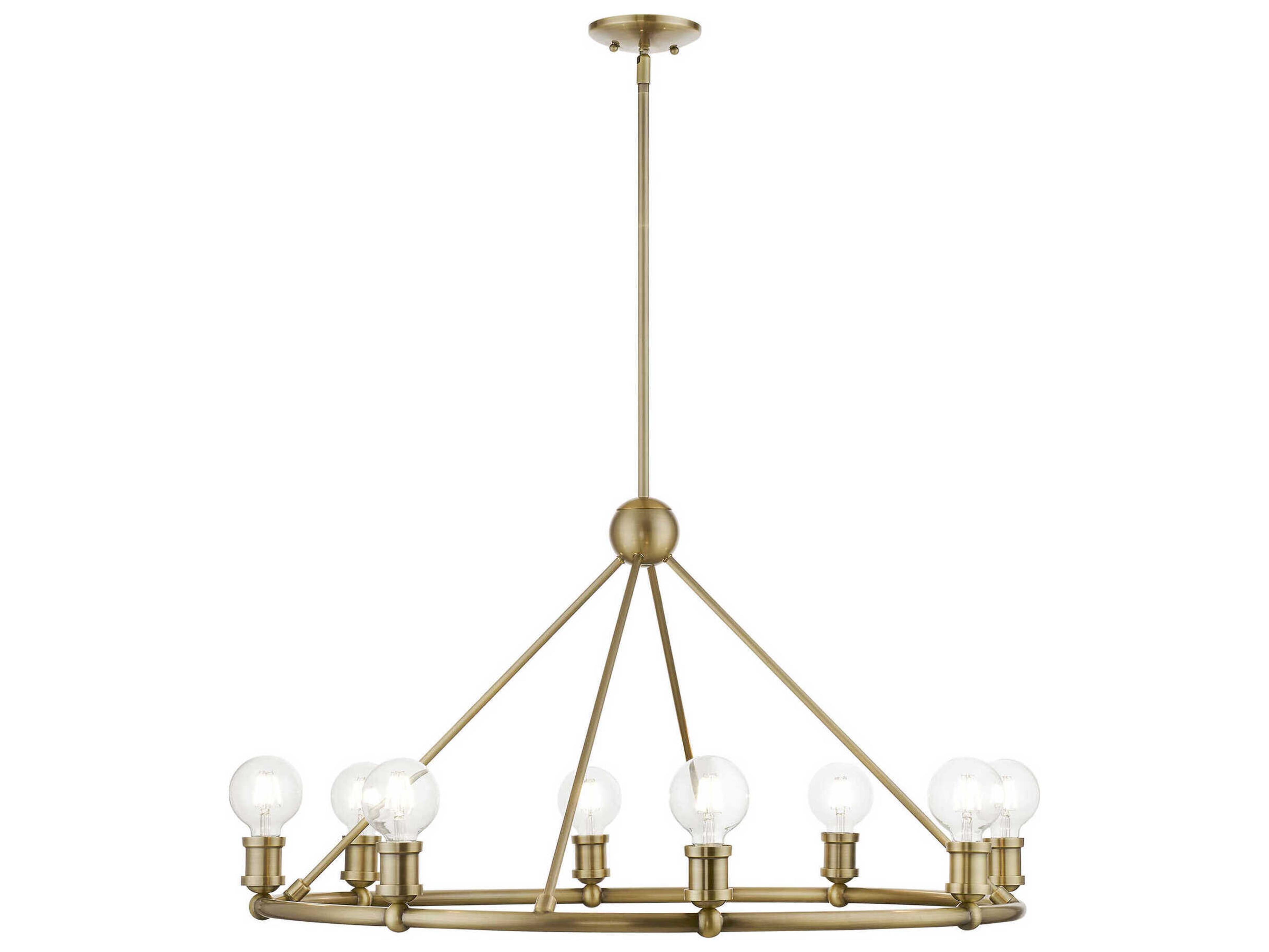 Livex Lighting Lansdale 8-Light Antique Brass Chandelier