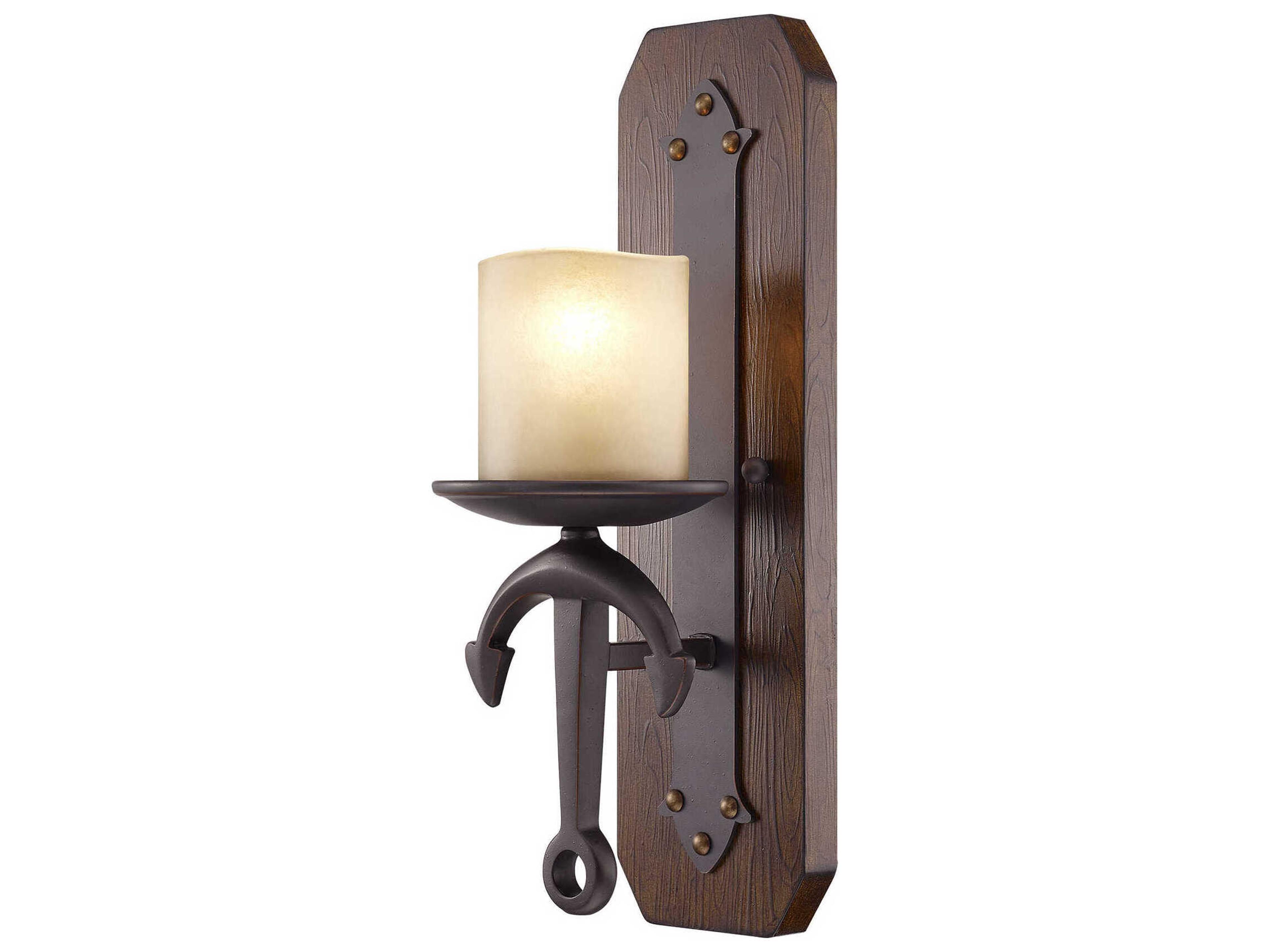 Livex Lighting Cape May 1-Light Olde Bronze Glass Wall Sconce