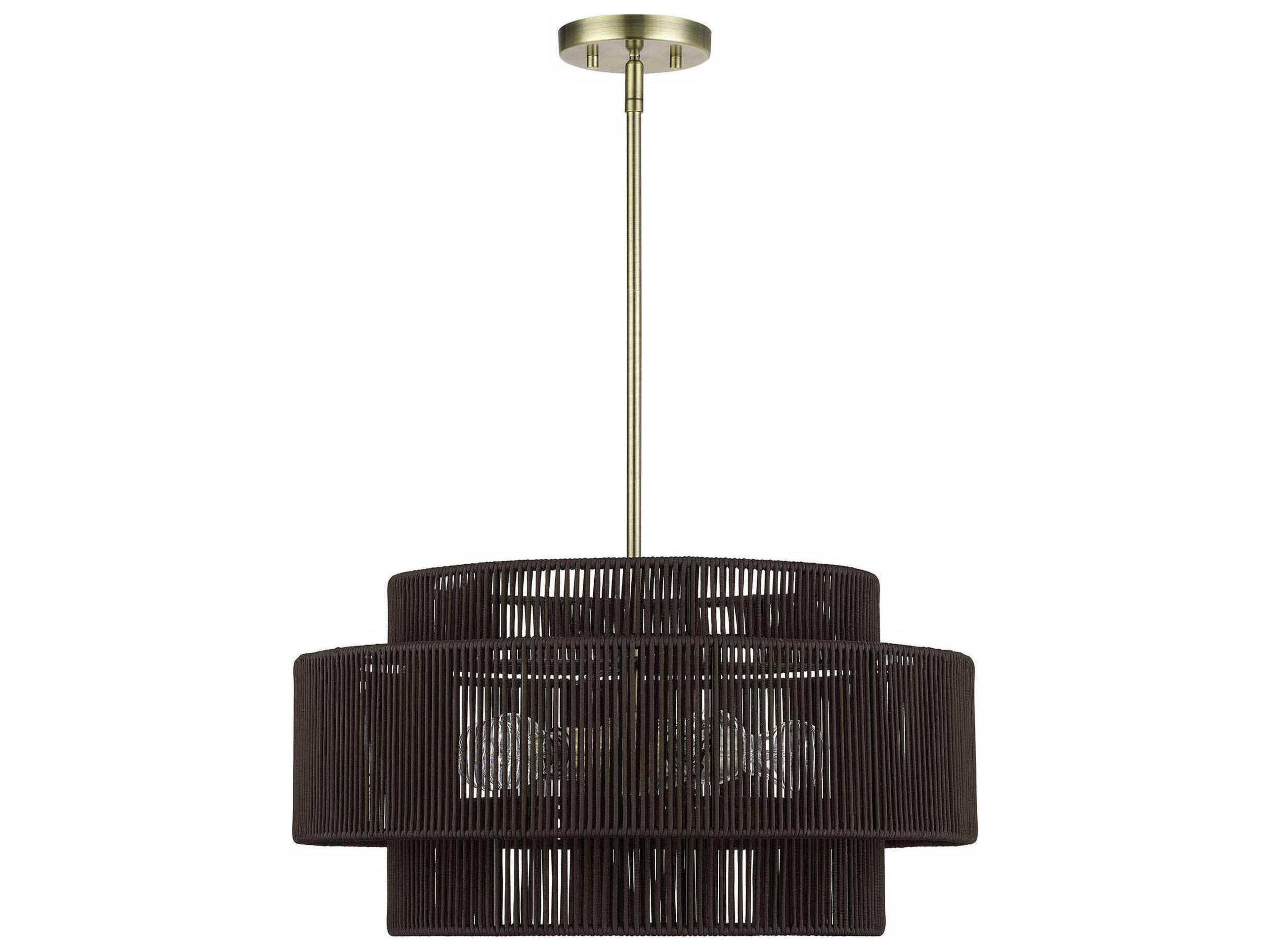 Livex Lighting Acordia 5-Light Antique Brass Round Pendant