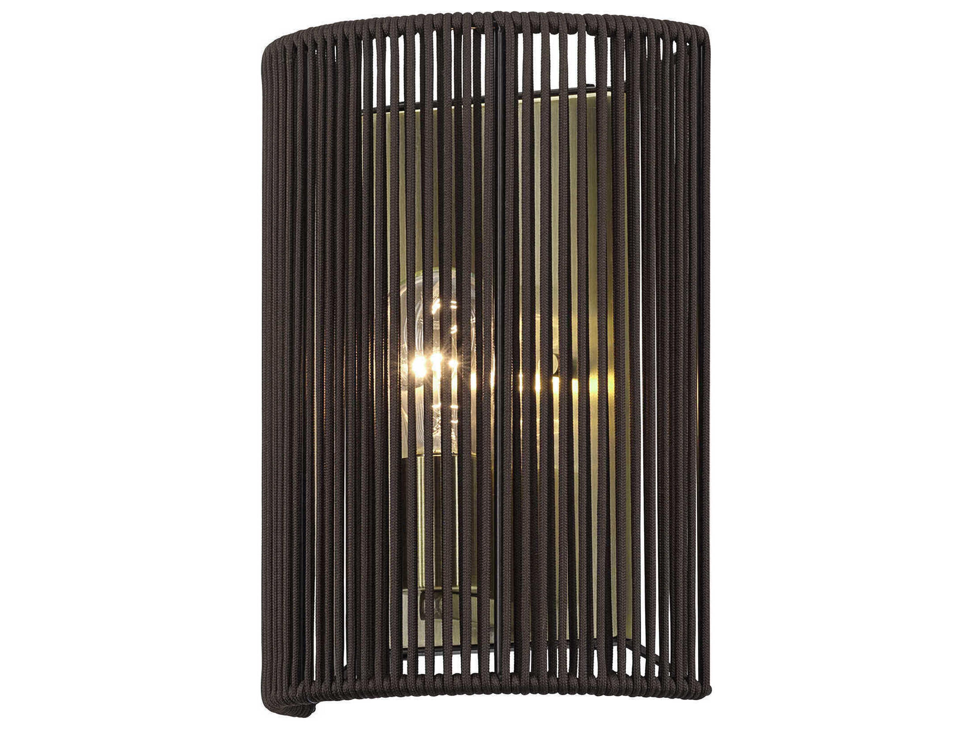 Livex Lighting Acordia 1-Light Antique Brass Wall Sconce