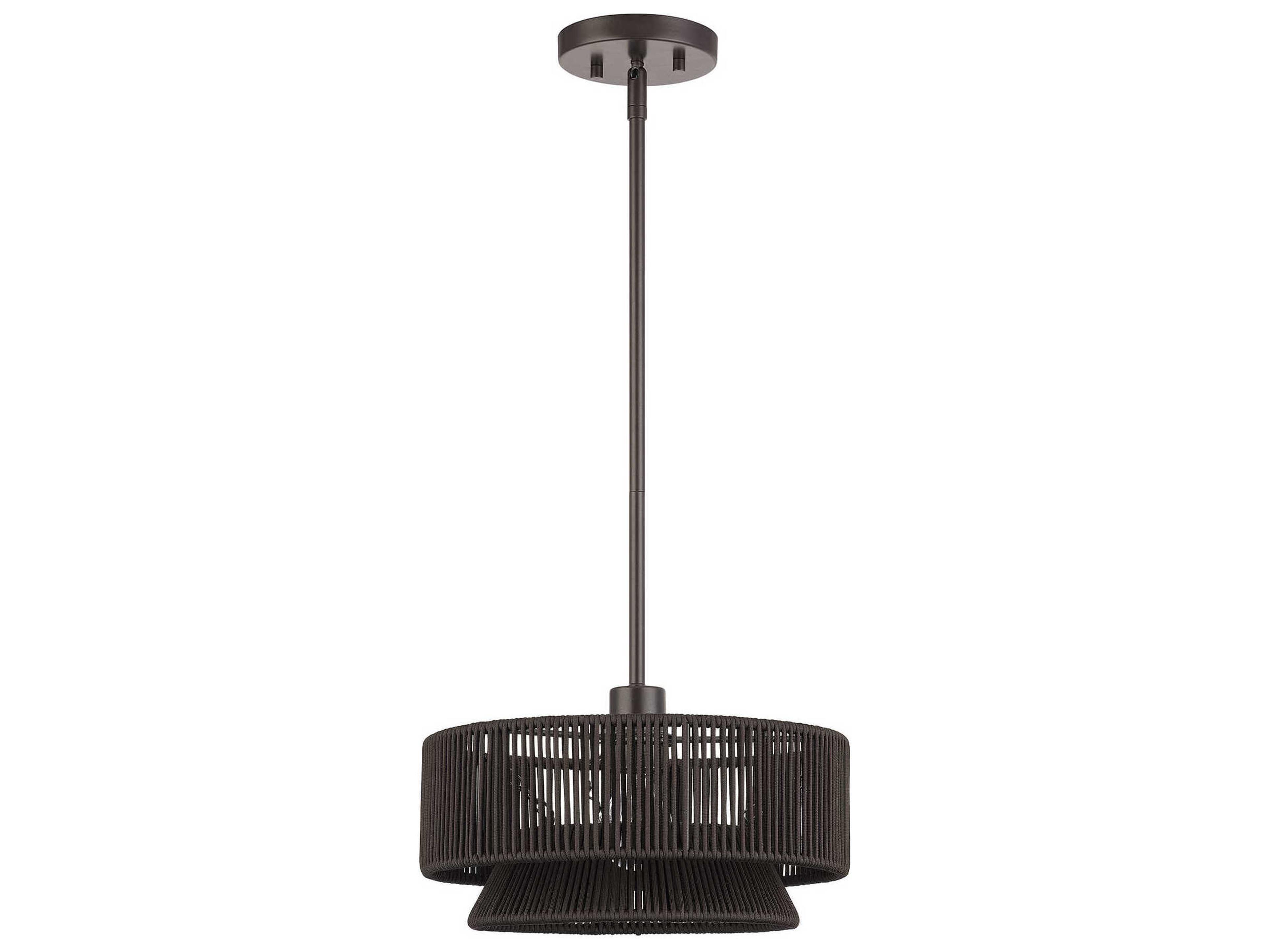 Livex Lighting Florell 1-Light English Bronze Drum Pendant