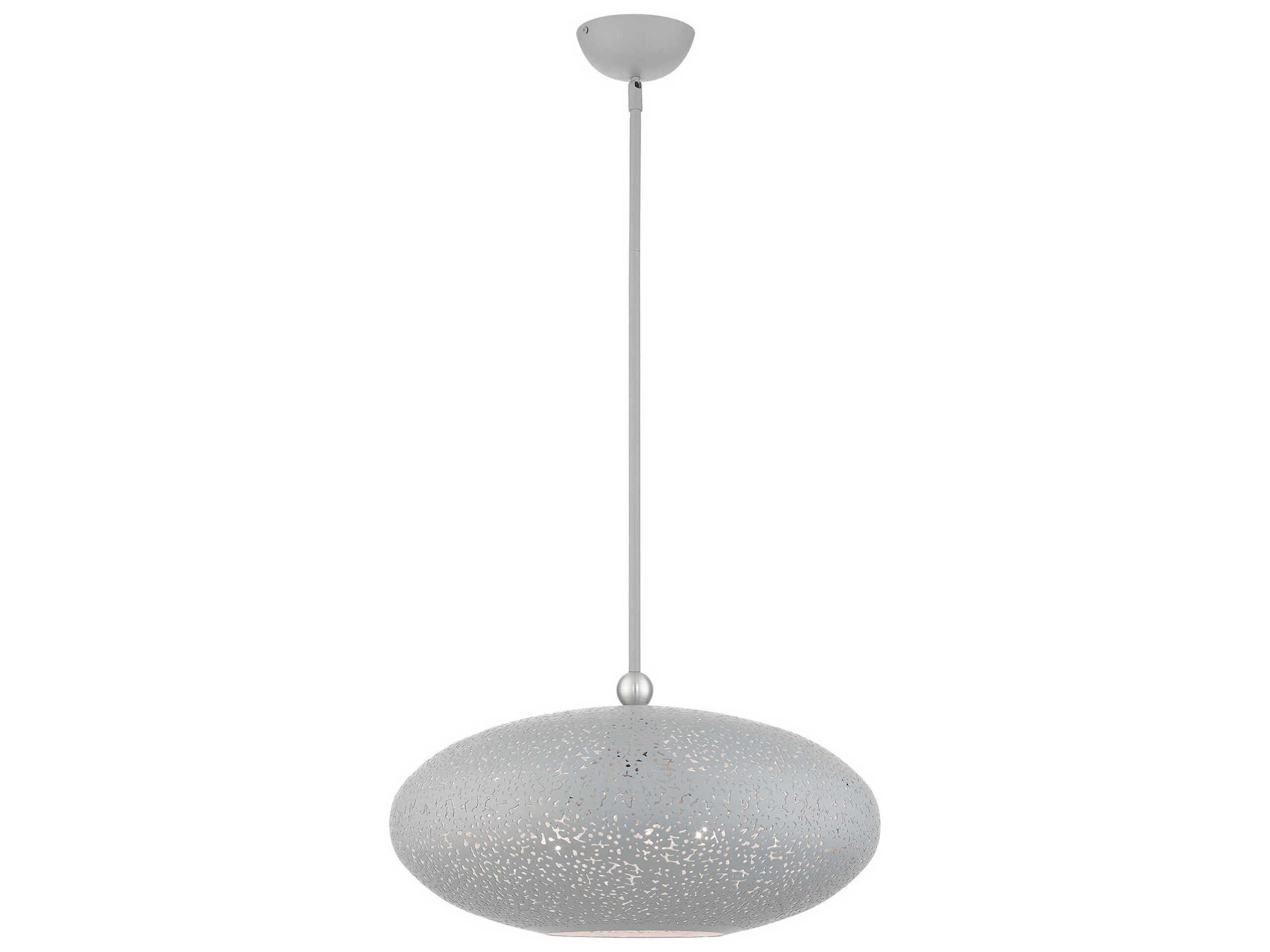 Livex Lighting Charlton 3-Light Nordic Gray Brushed Nickel Globe Pendant