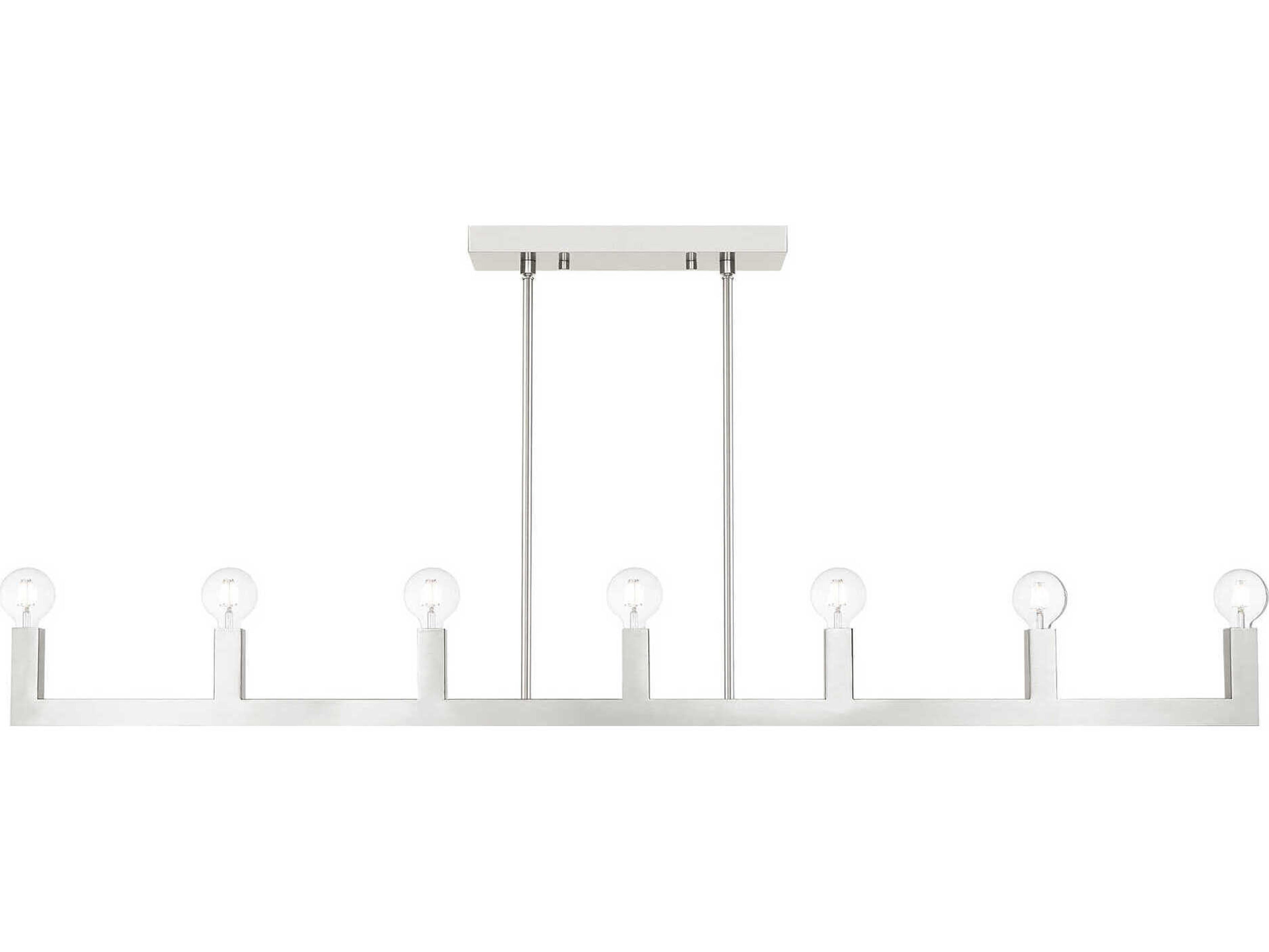 Livex Lighting Solna 7-Light Brushed Nickel Island Pendant