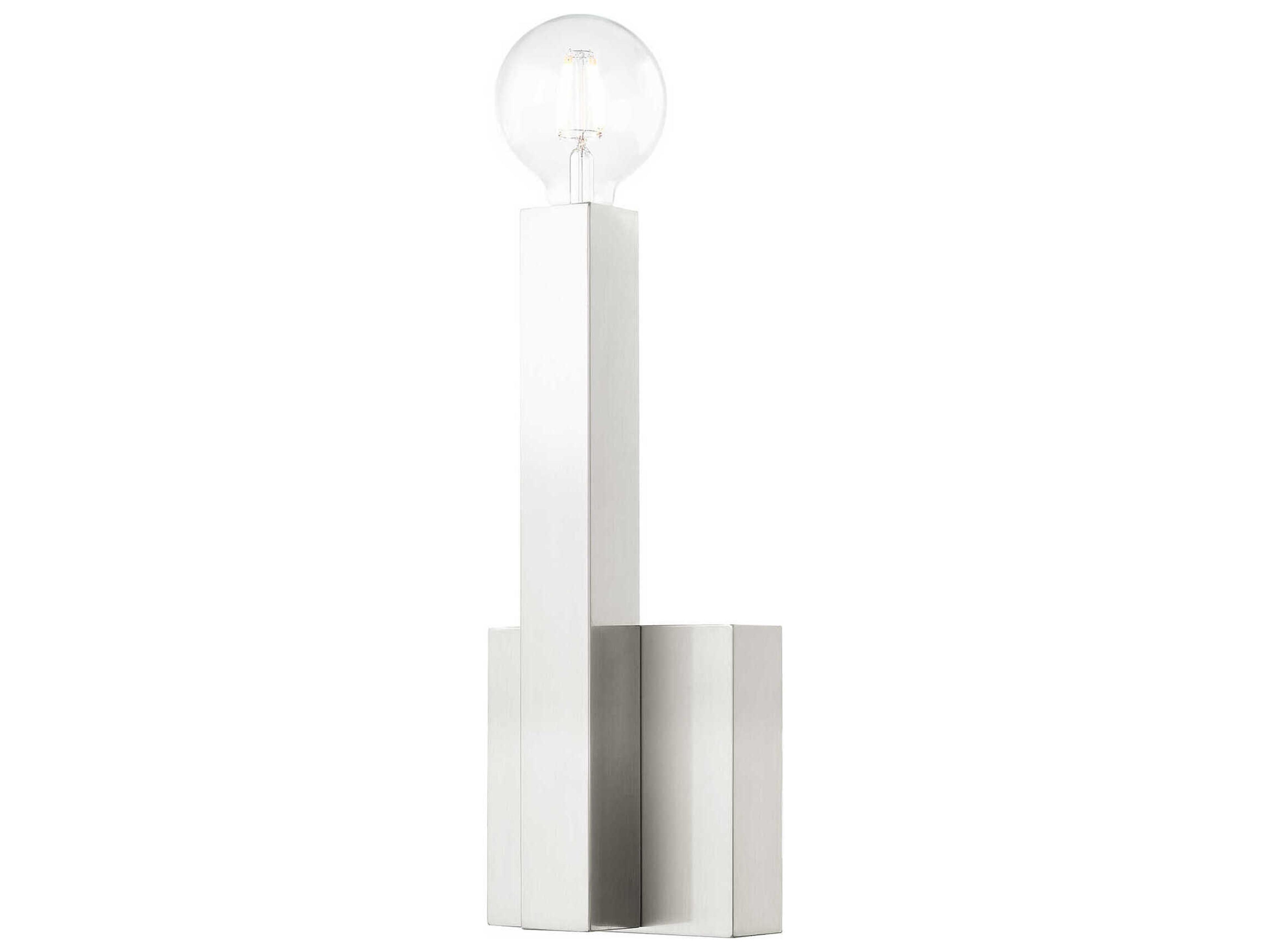 Livex Lighting Solna 1-Light Brushed Nickel Wall Sconce