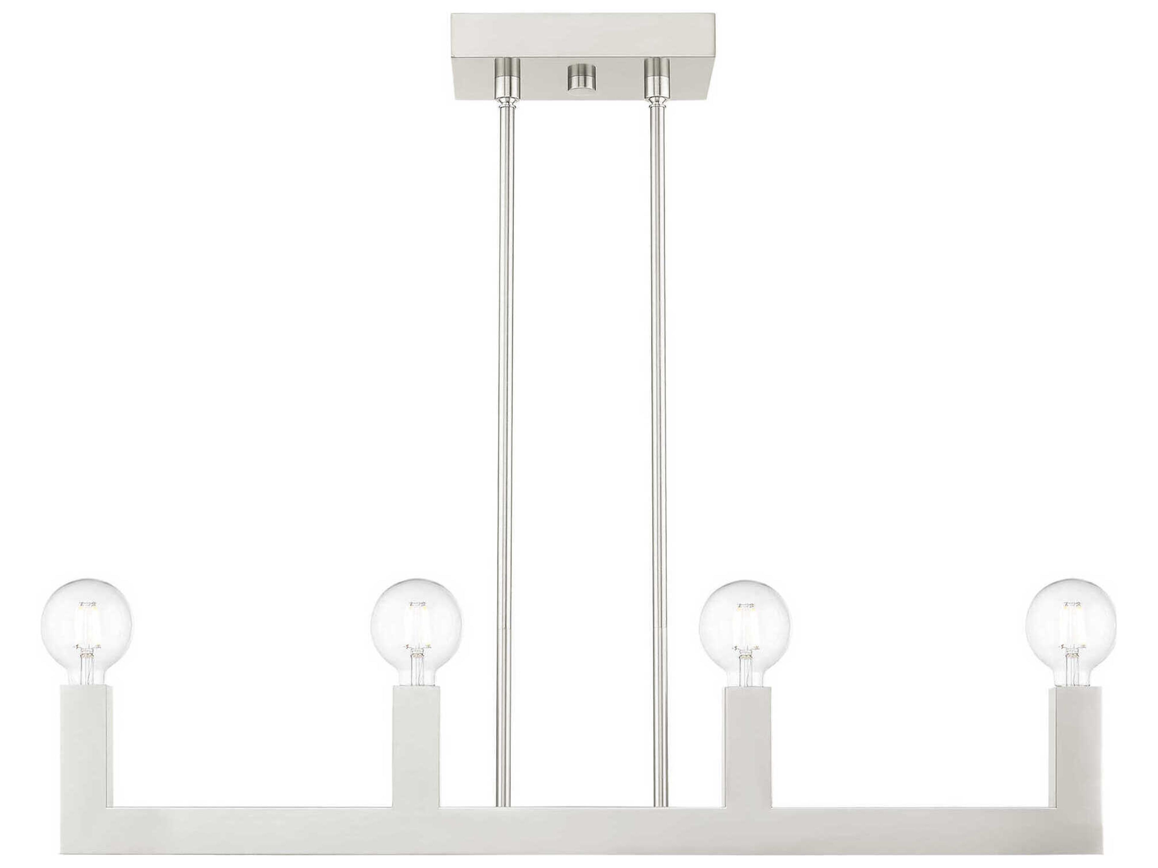 Livex Lighting Solna 4-Light Brushed Nickel Island Pendant