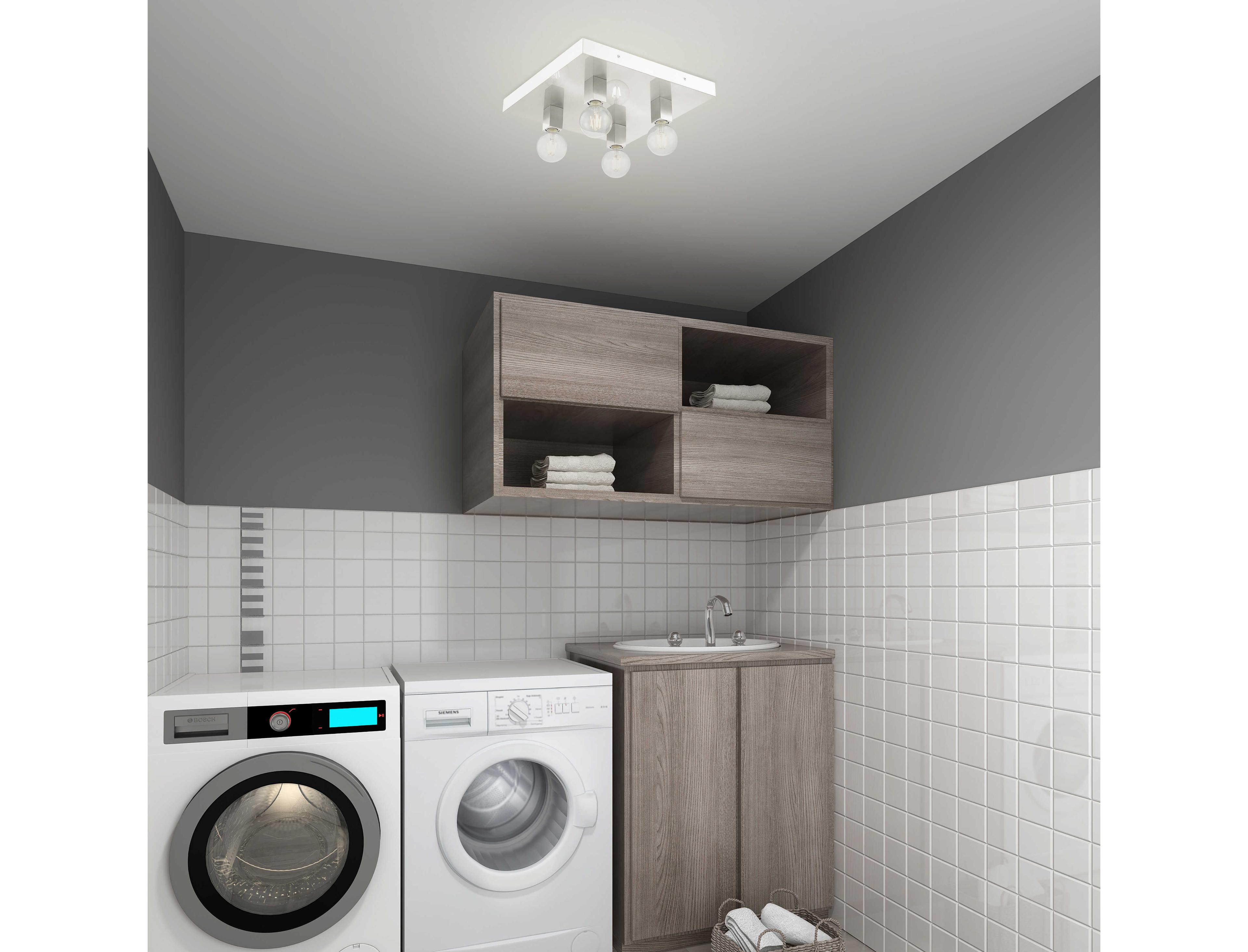 Livex Lighting Solna 4-Light Brushed Nickel Flush Mount