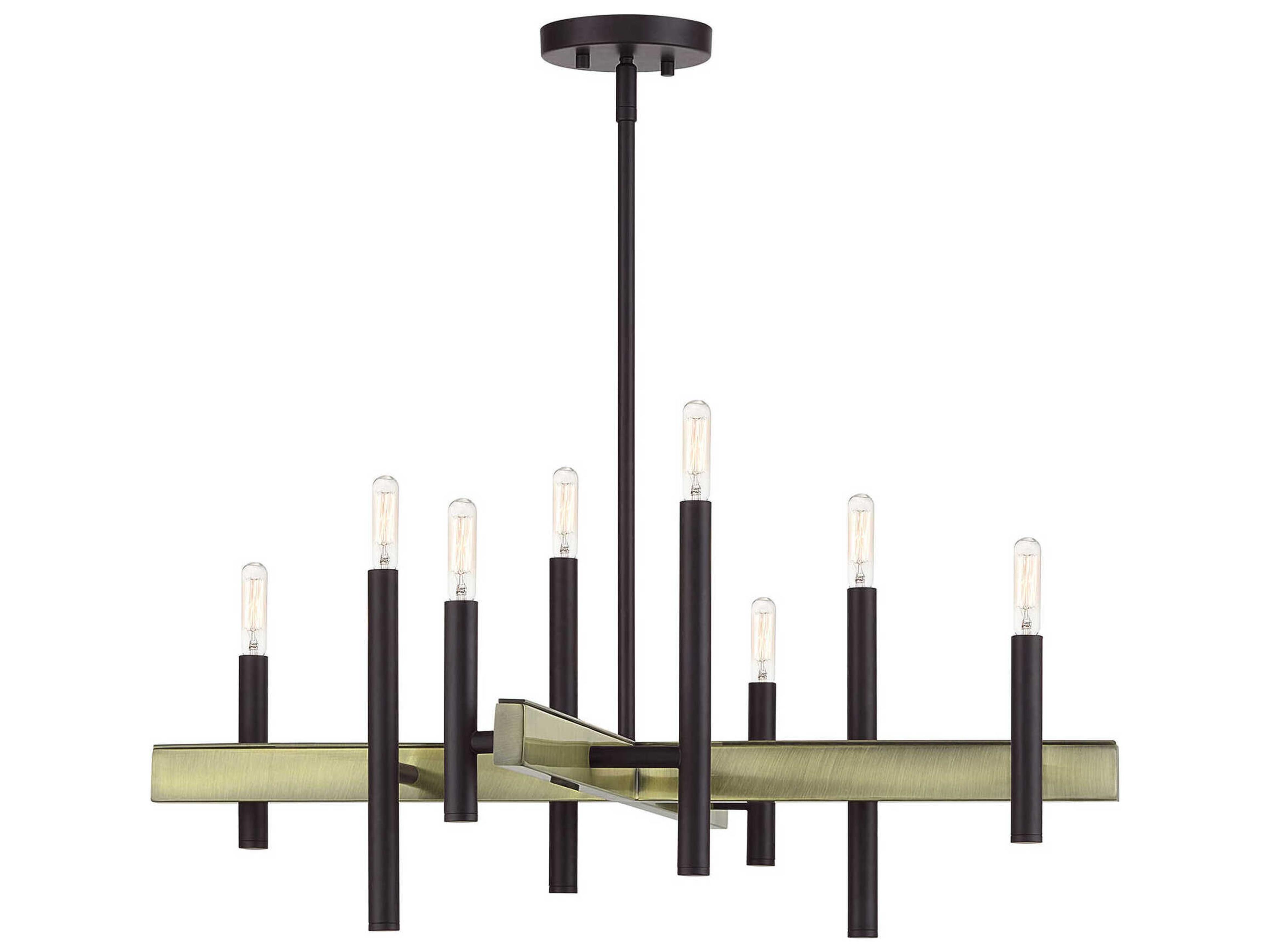 Livex Lighting Denmark 8-Light Bronze Antique Brass Chandelier