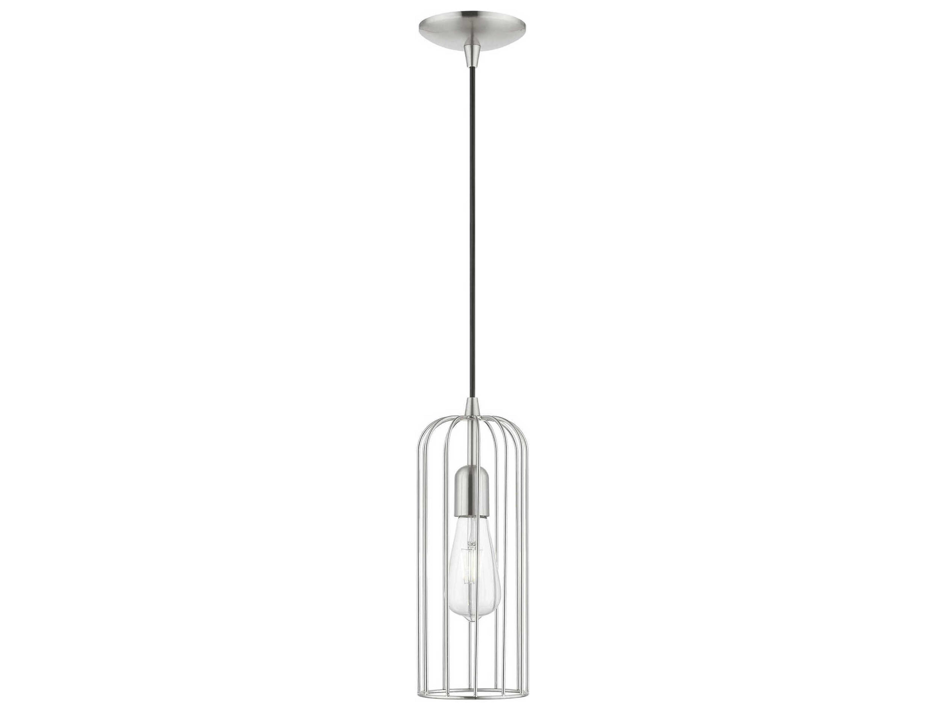 Livex Lighting Glenbrook 1-Light Brushed Nickel Mini Pendant