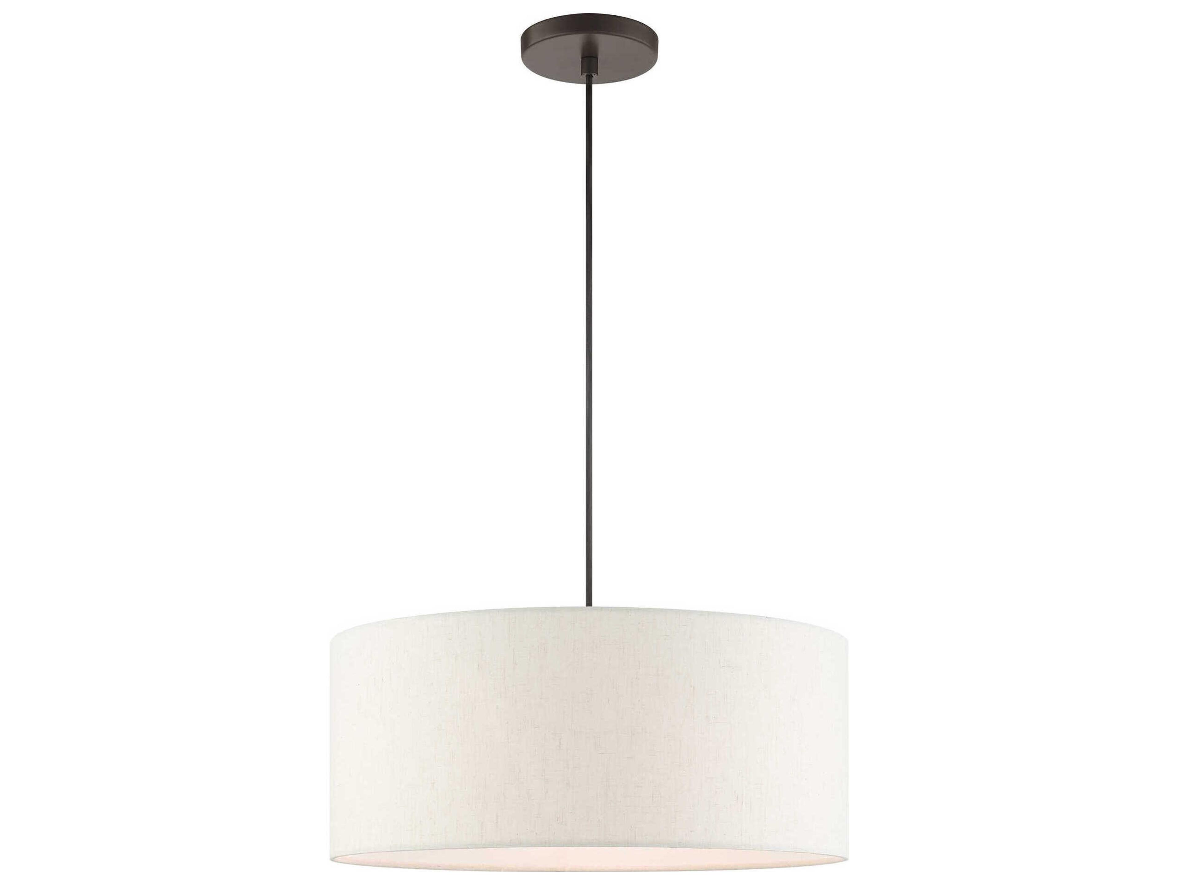 Livex Lighting Meadow 3-Light English Bronze Drum Pendant