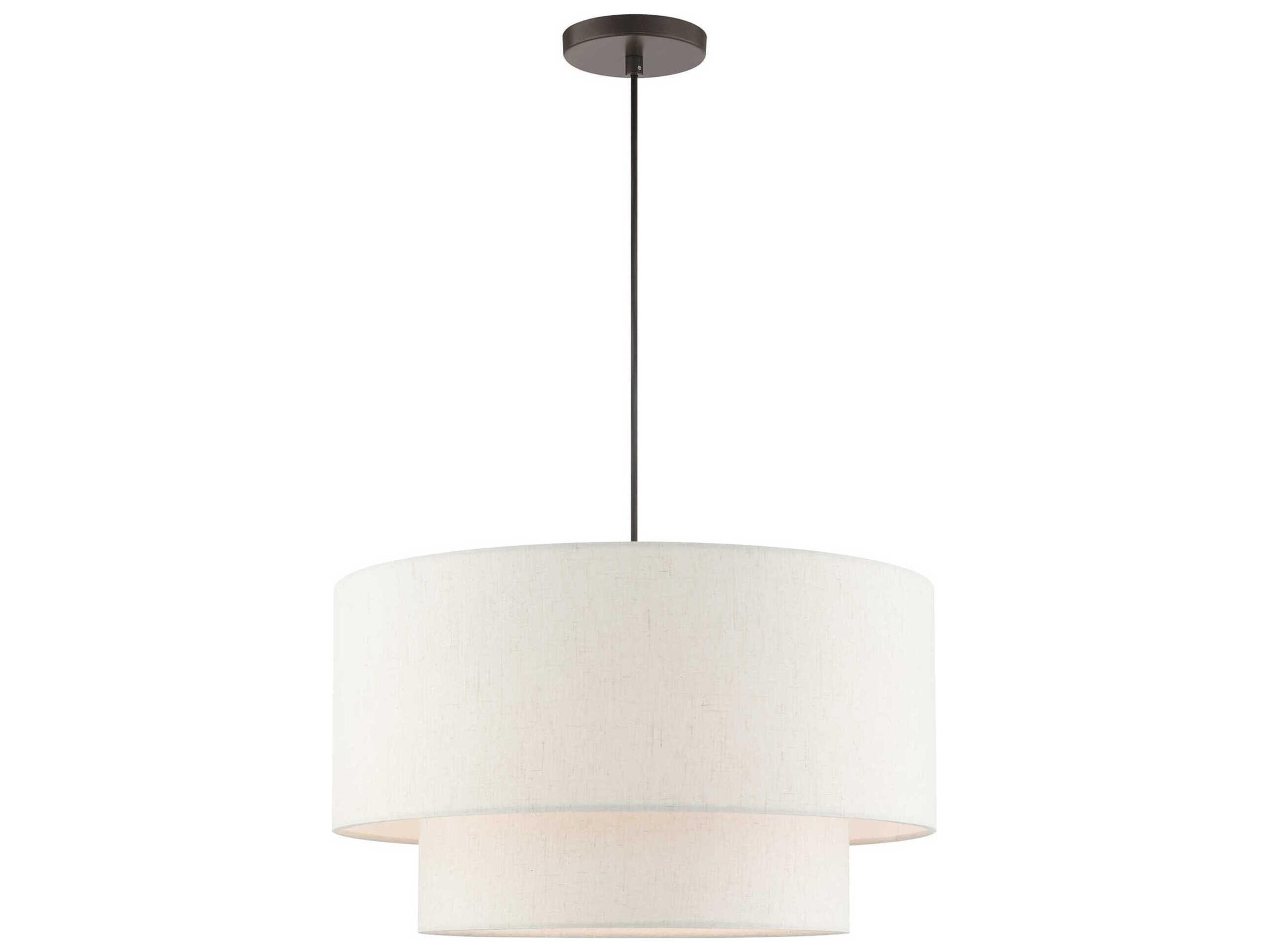 Livex Lighting Meadow 3-Light English Bronze Drum Pendant