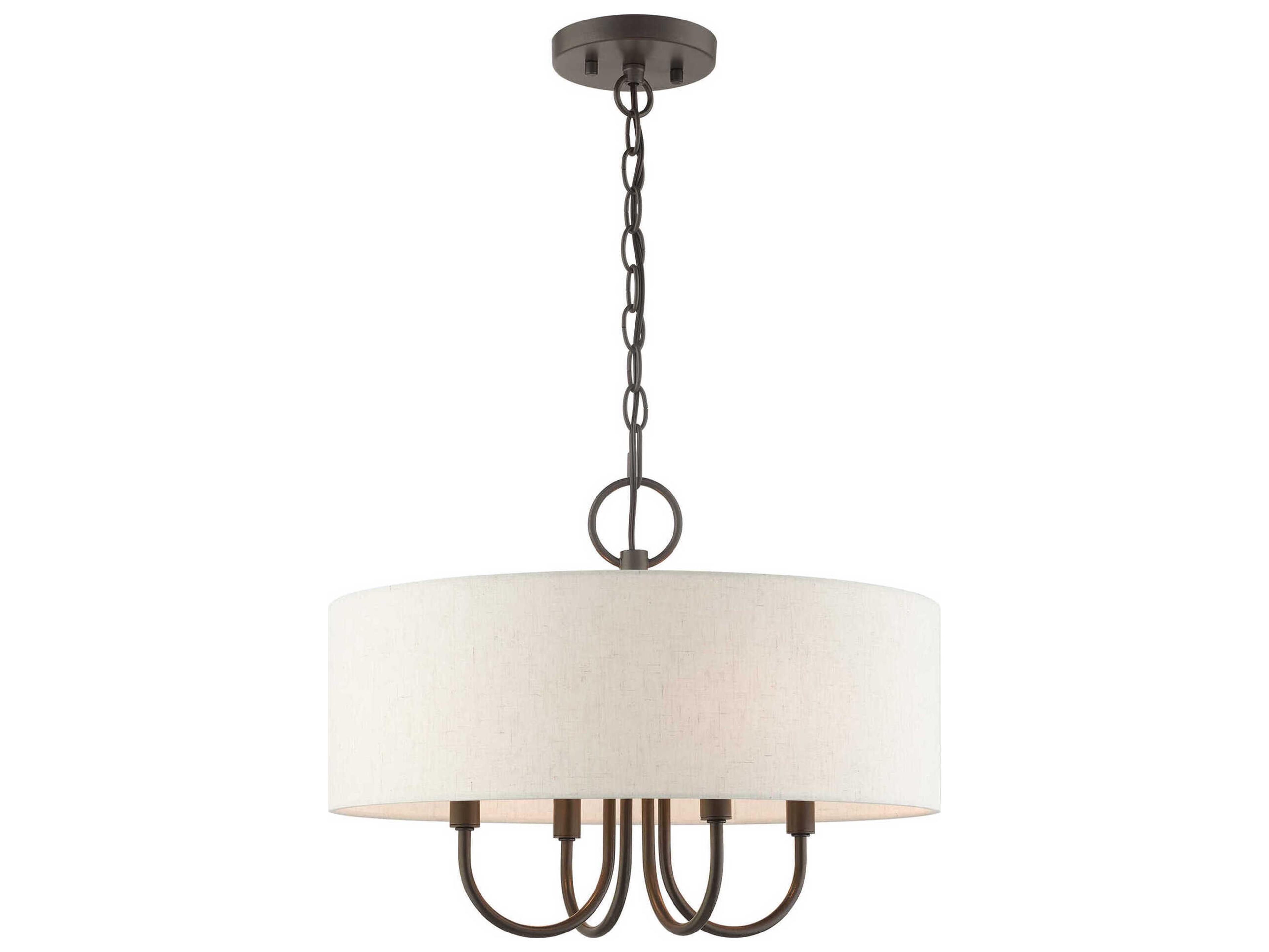 Livex Lighting Blossom 4-Light English Bronze Drum Chandelier