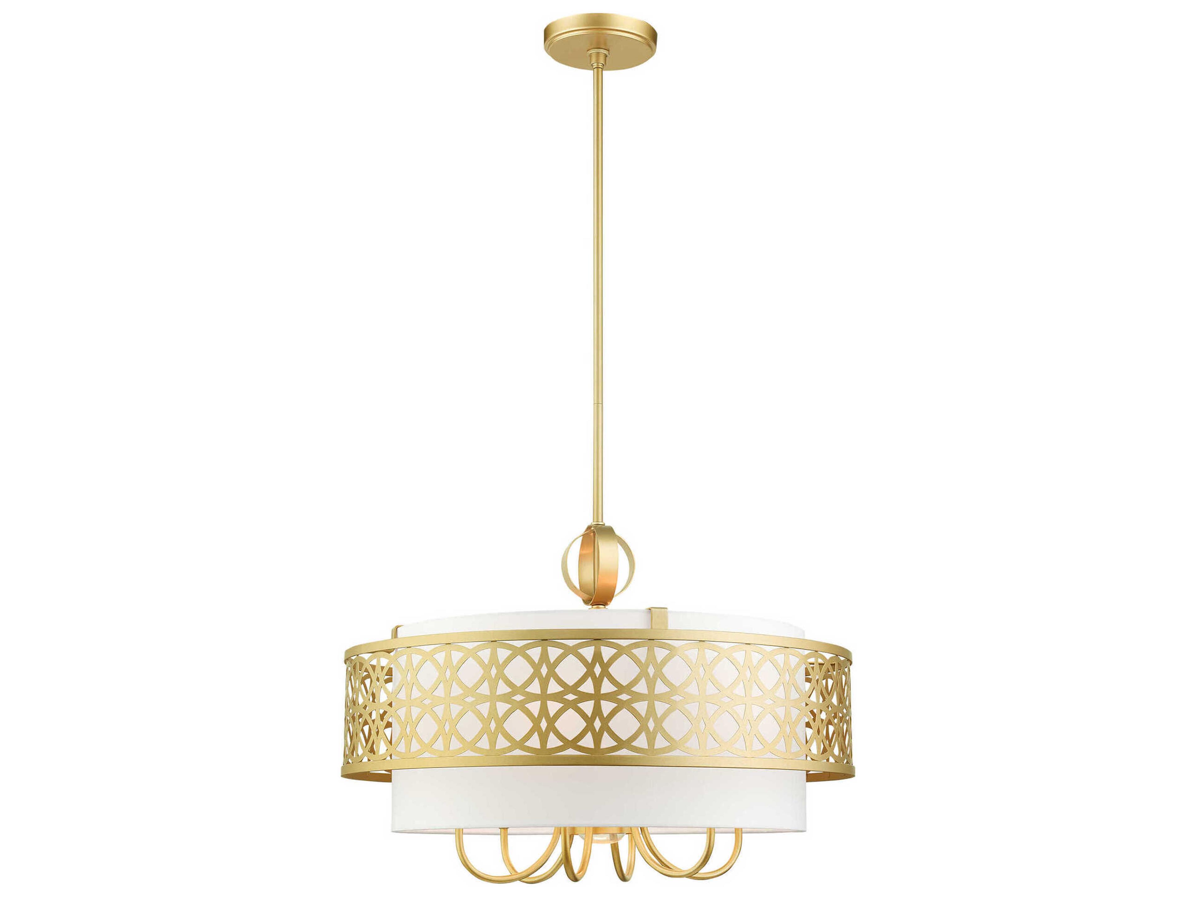Livex Lighting Calinda 7-Light Soft Gold Candelabra Drum Chandelier