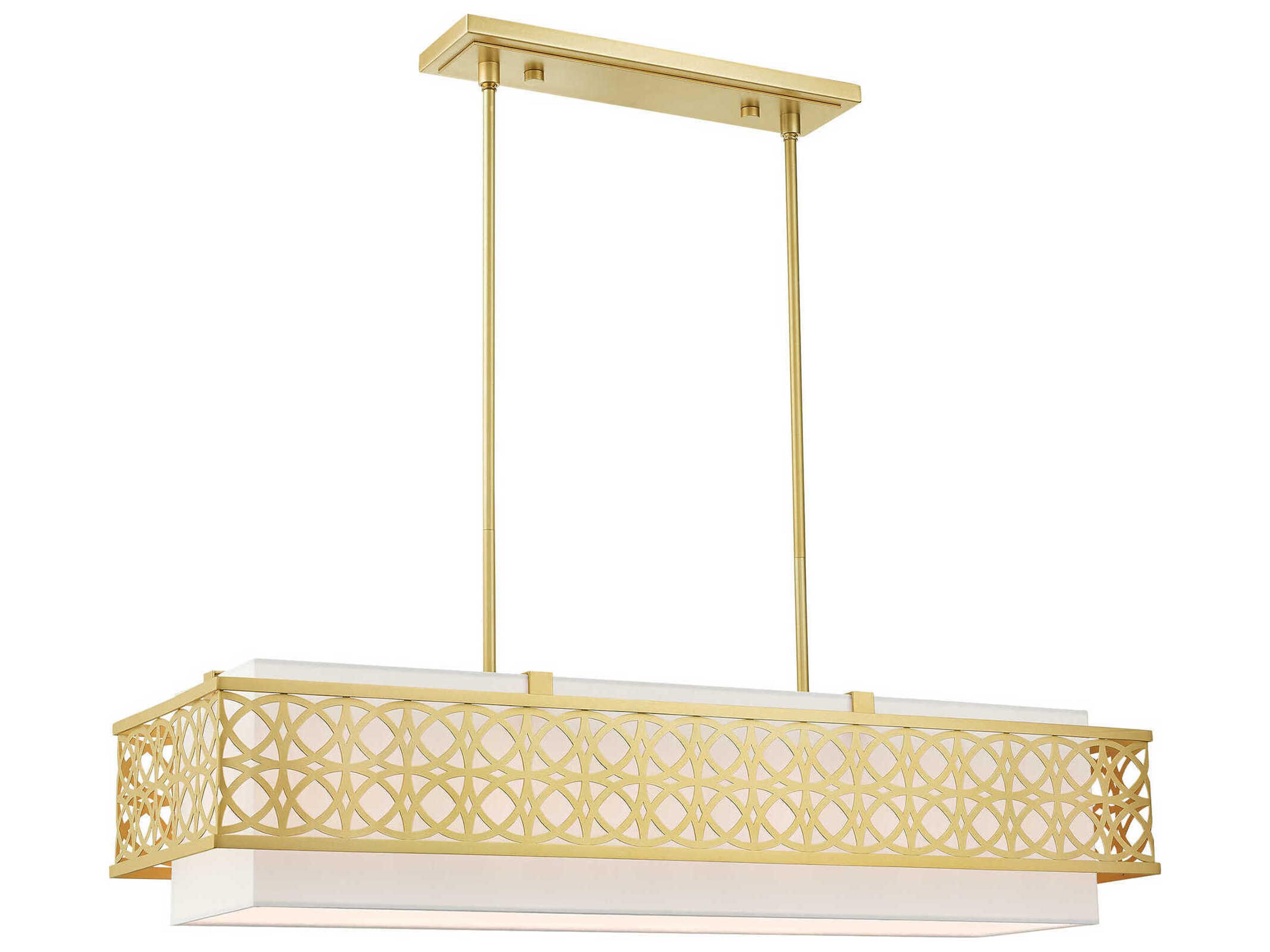 Livex Lighting Calinda 6-Light Soft Gold Linear Island Pendant