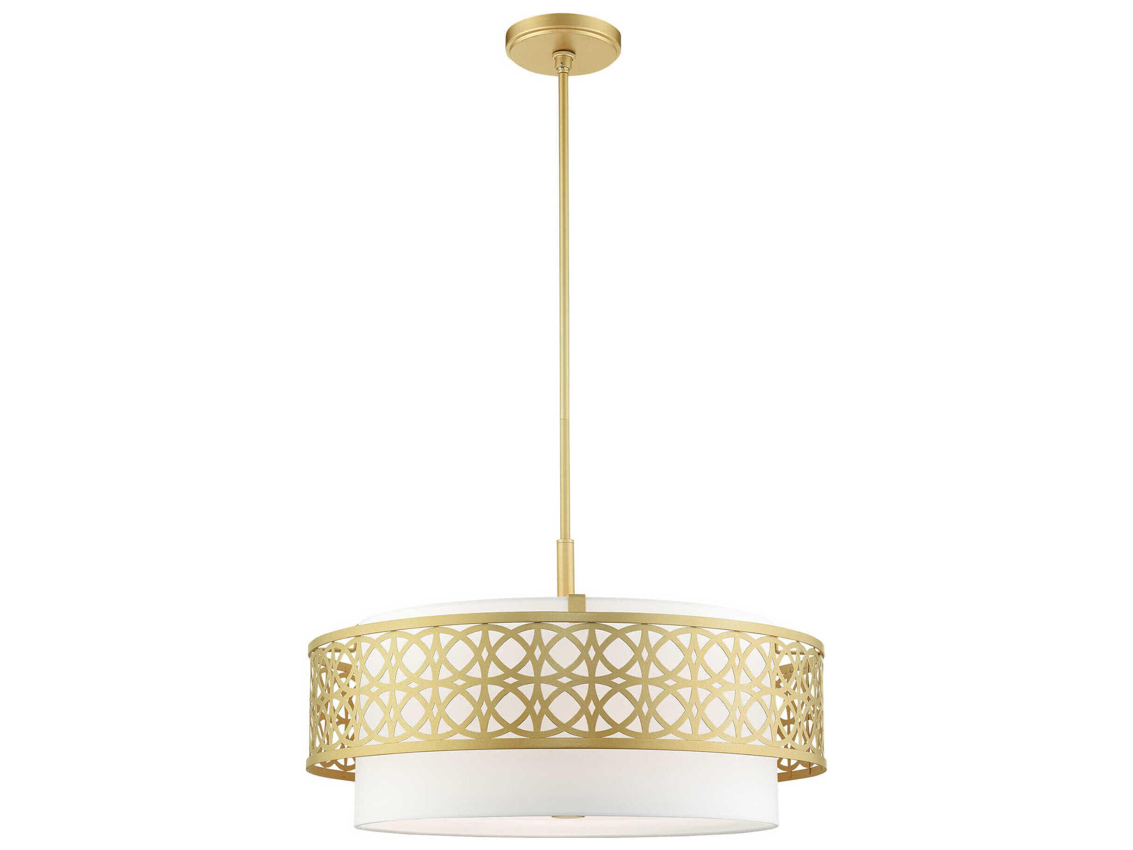Livex Lighting Calinda 5-Light Soft Gold Drum Chandelier