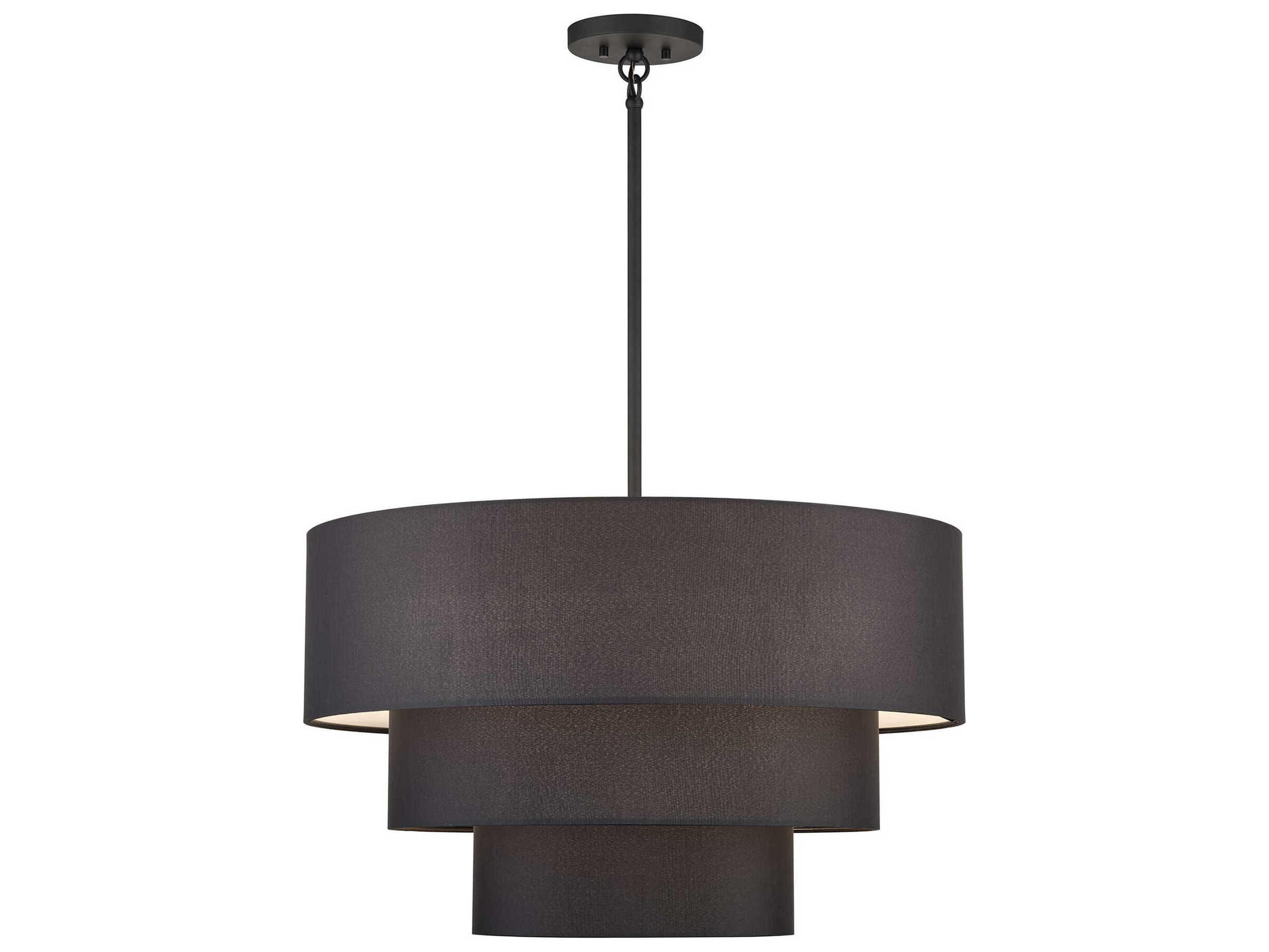 Livex Lighting Bainbridge 5-Light Black Drum Pendant
