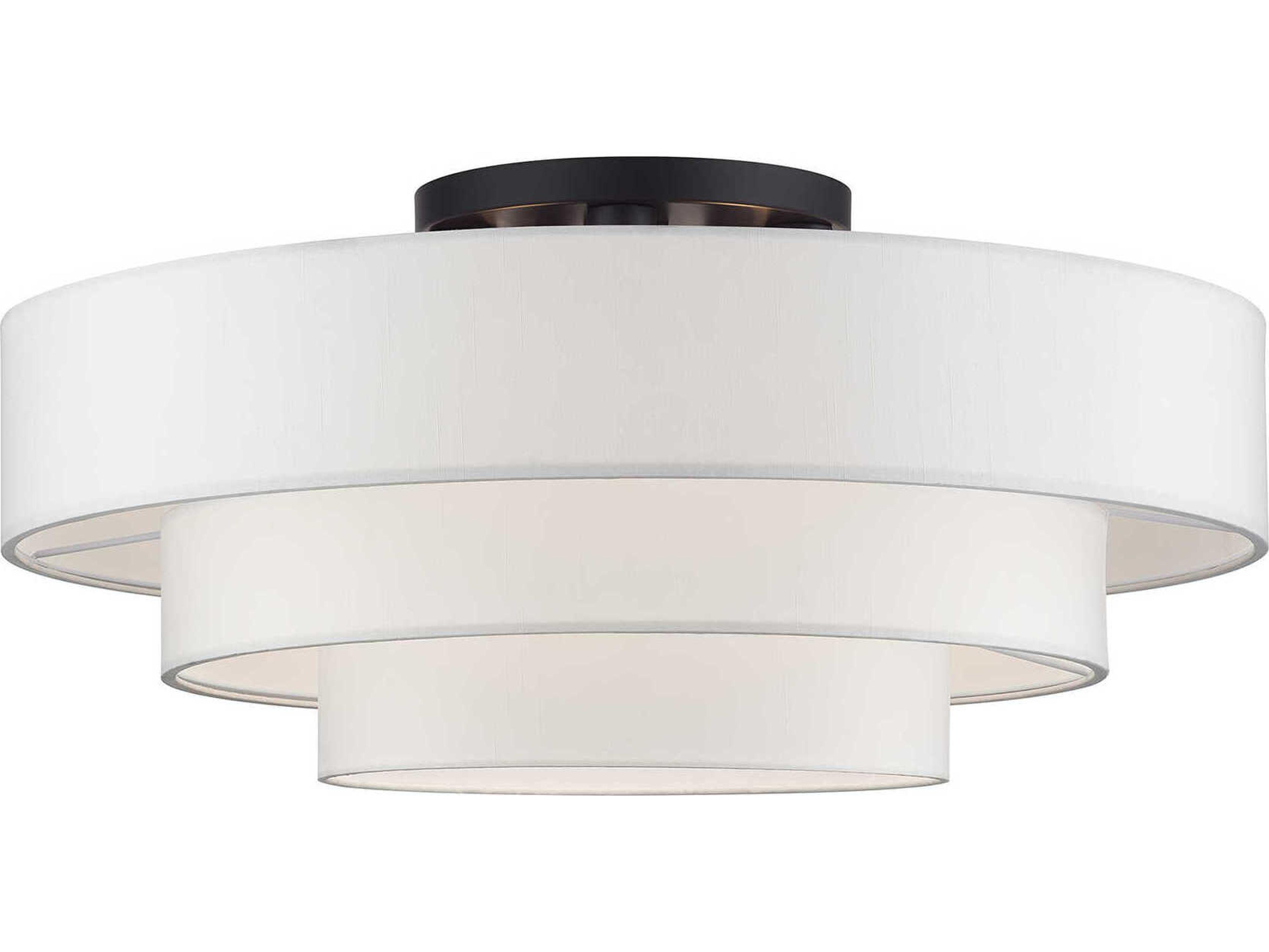 Livex Lighting Manorwood 5-Light Bronze Semi Flush Mount
