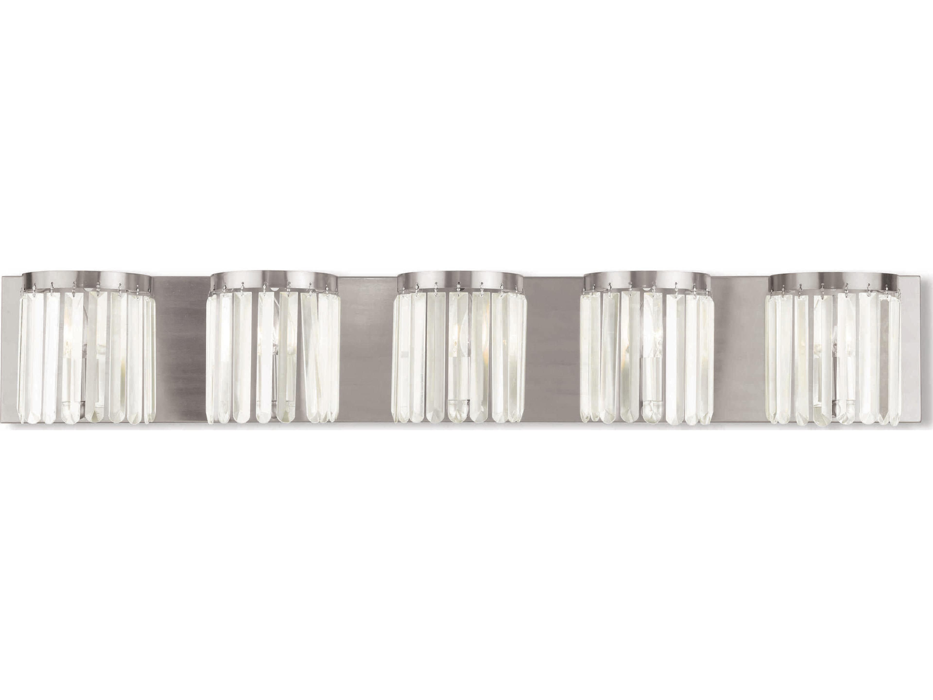 Livex Lighting Ashton 5-Light Brushed Nickel Crystal Vanity Light
