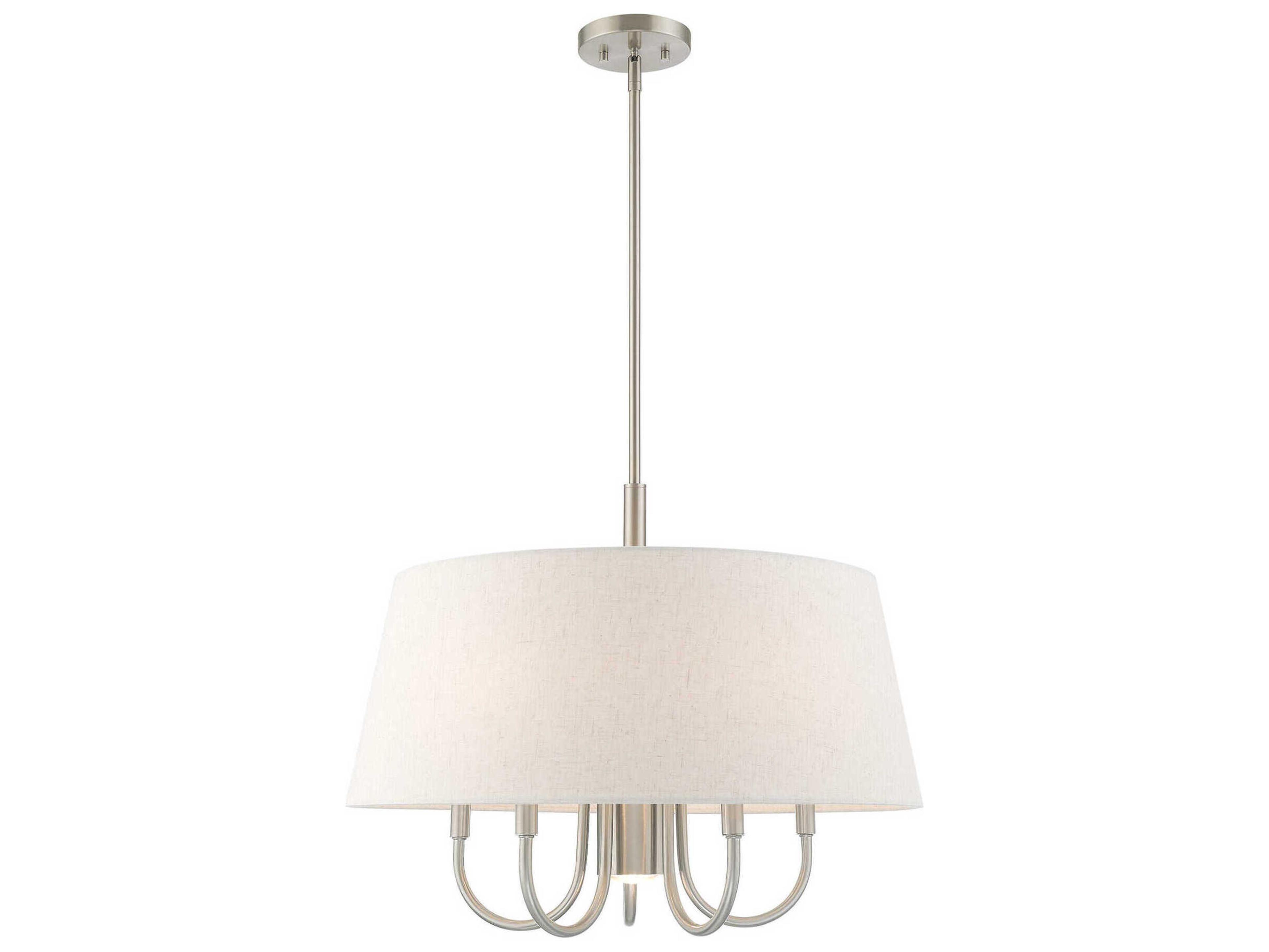 Livex Lighting Belclaire 6-Light Brushed Nickel Empire Chandelier