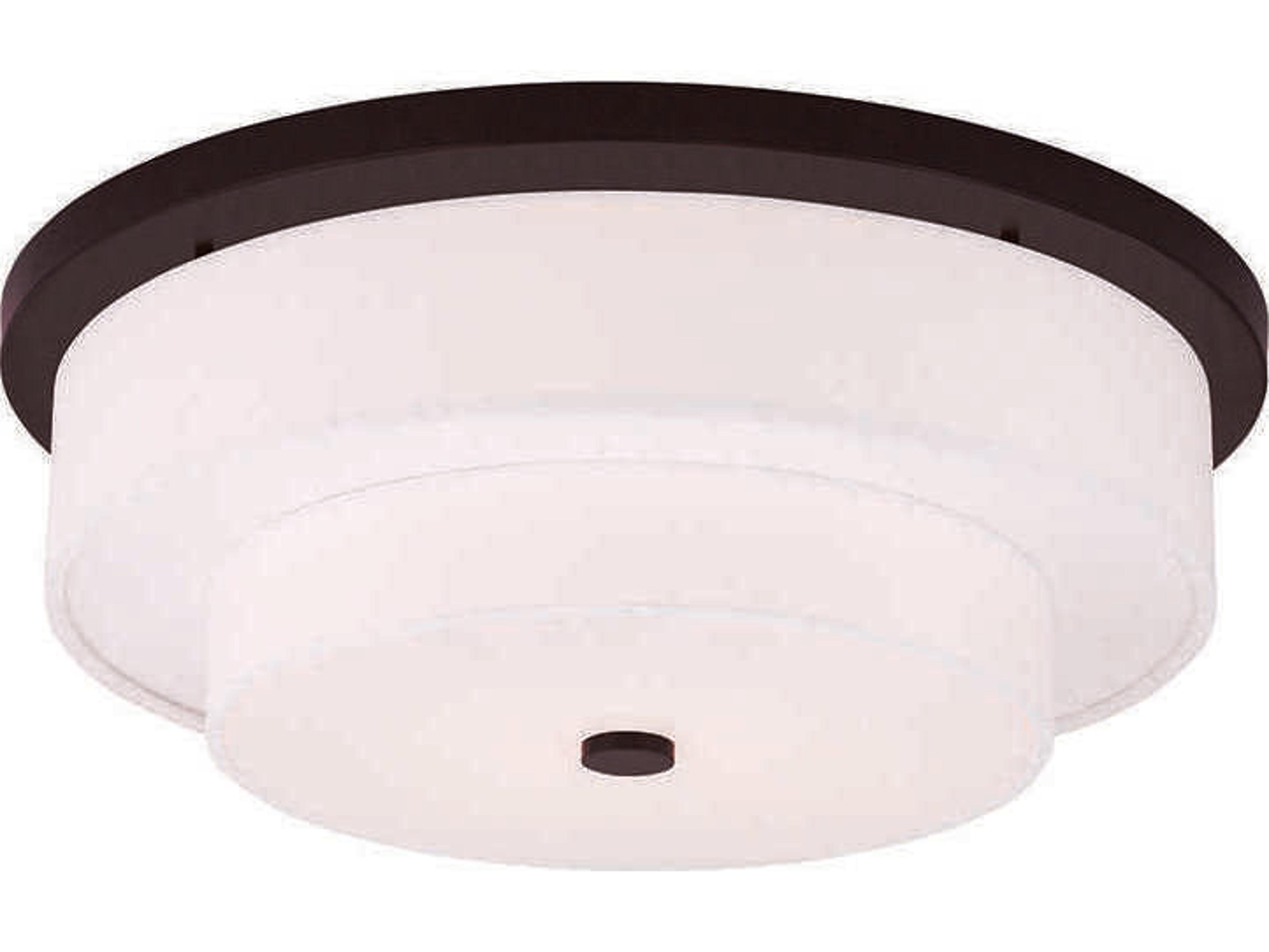 Livex Lighting Meridian 4-Light Bronze Drum Flush Mount