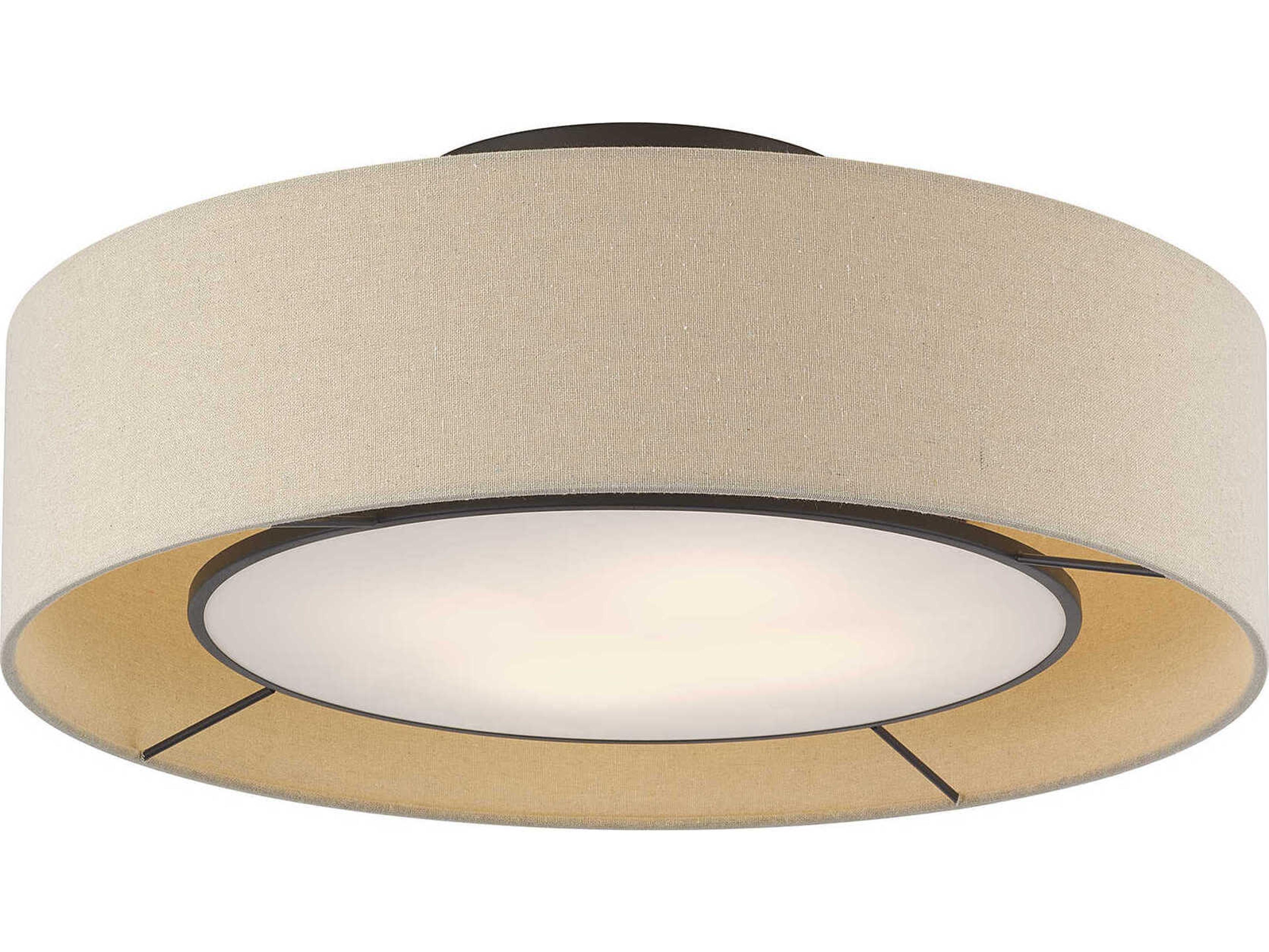 Livex Lighting Ellsworth 4-Light Bronze Drum Semi Flush Mount