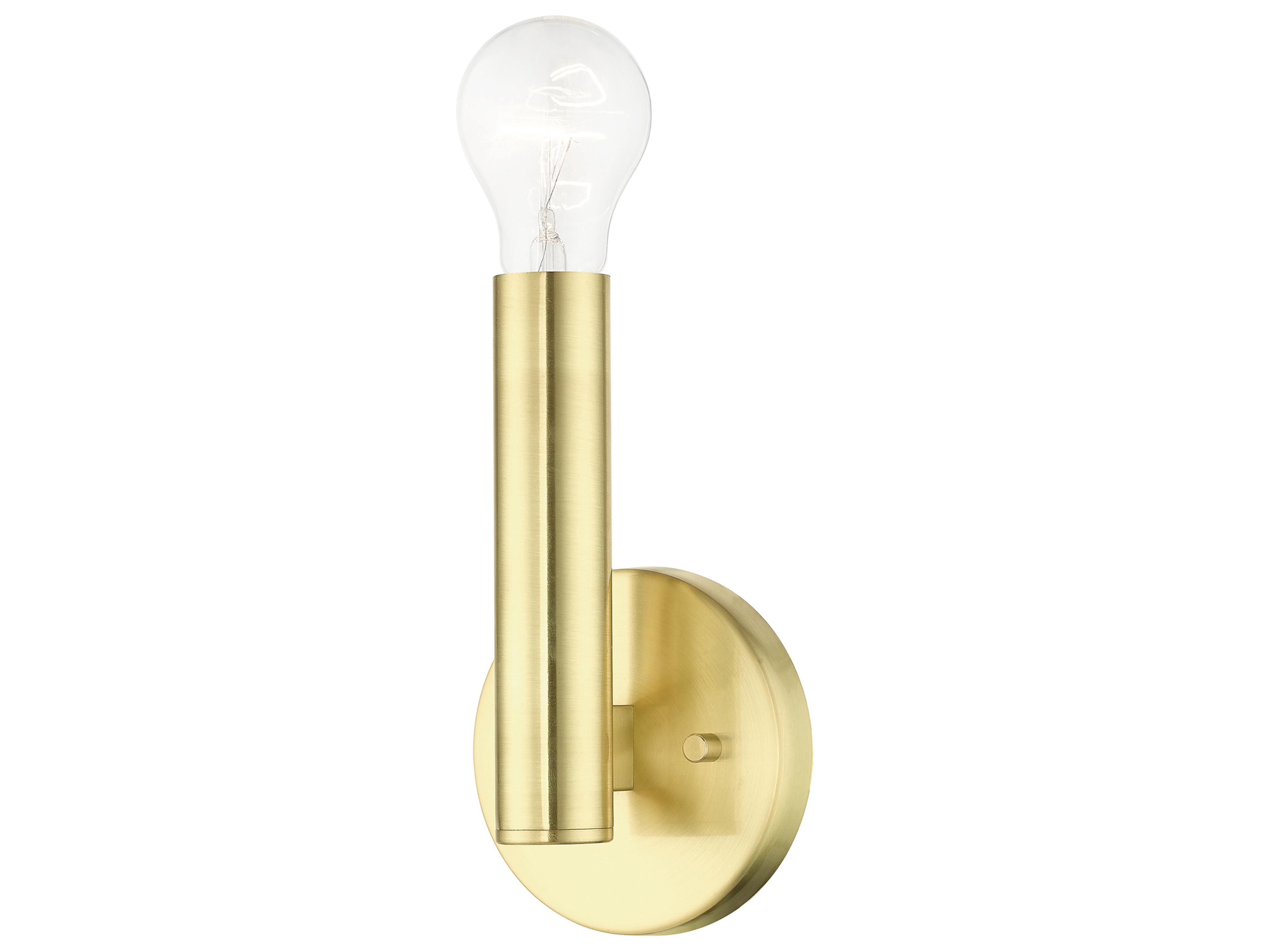 Livex Lighting Copenhagen 1-Light Satin Brass Wall Sconce