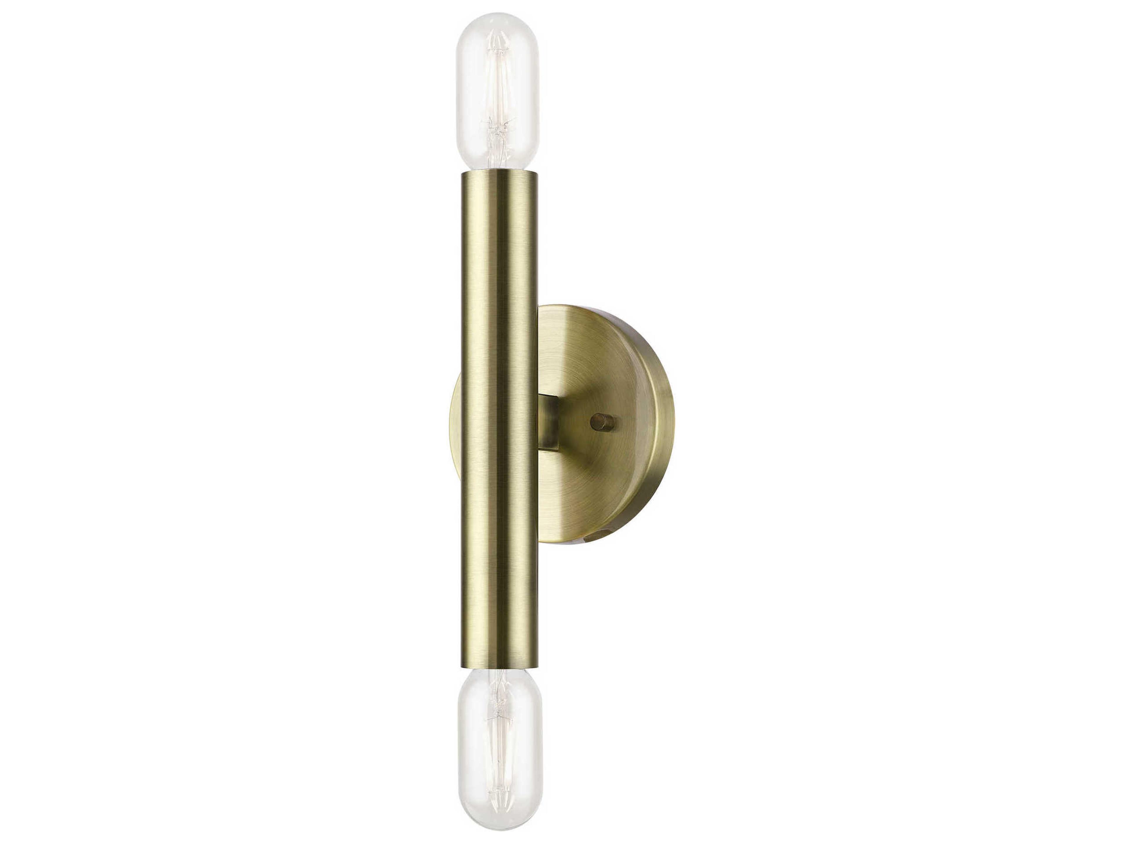 Livex Lighting Copenhagen 2-Light Antique Brass Wall Sconce