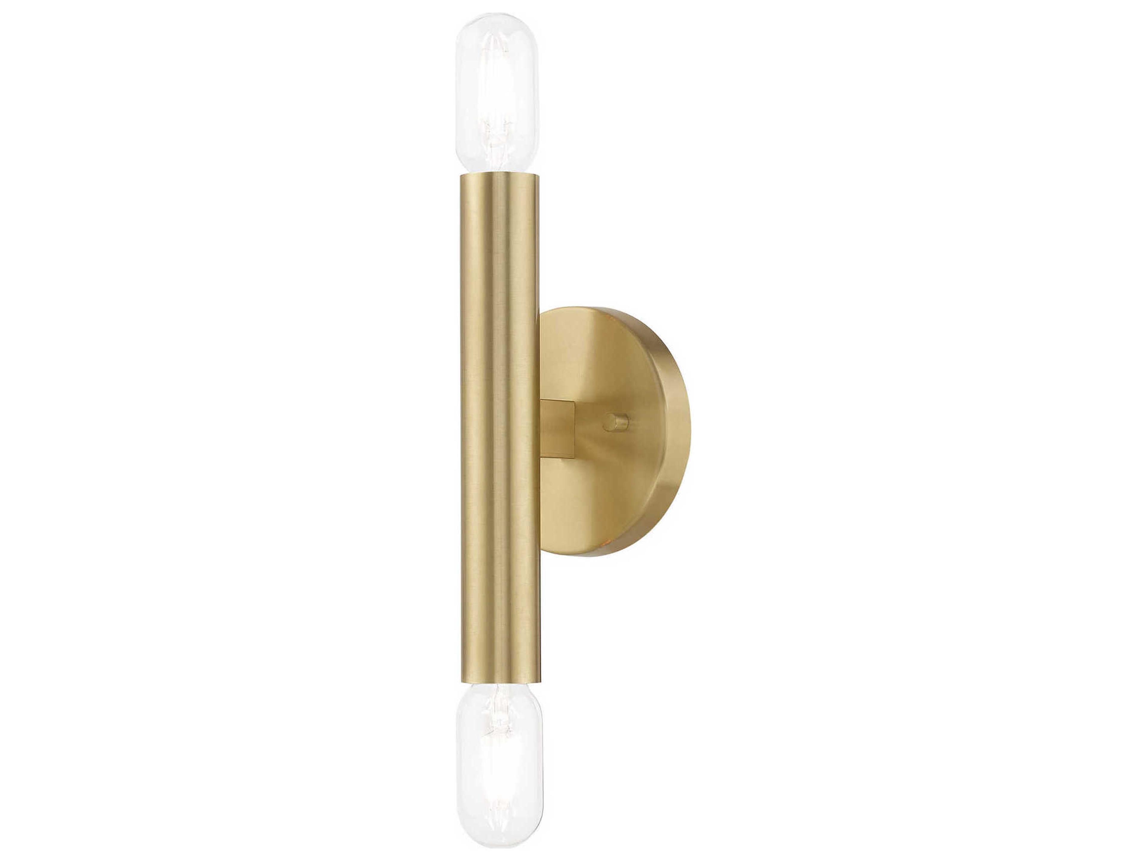 Livex Lighting Copenhagen 2-Light Satin Brass Wall Sconce