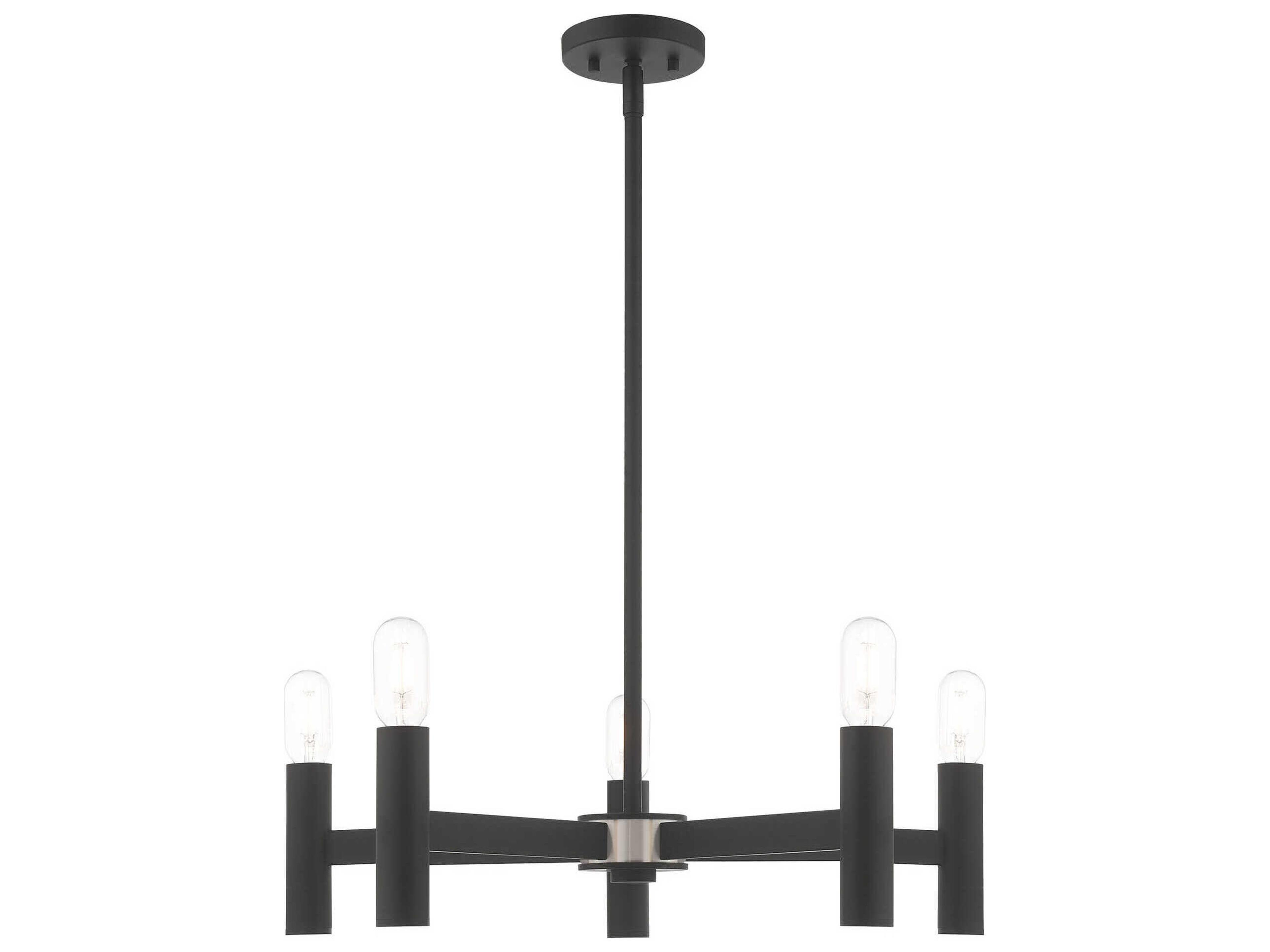 Livex Lighting Copenhagen 5-Light Black Chandelier