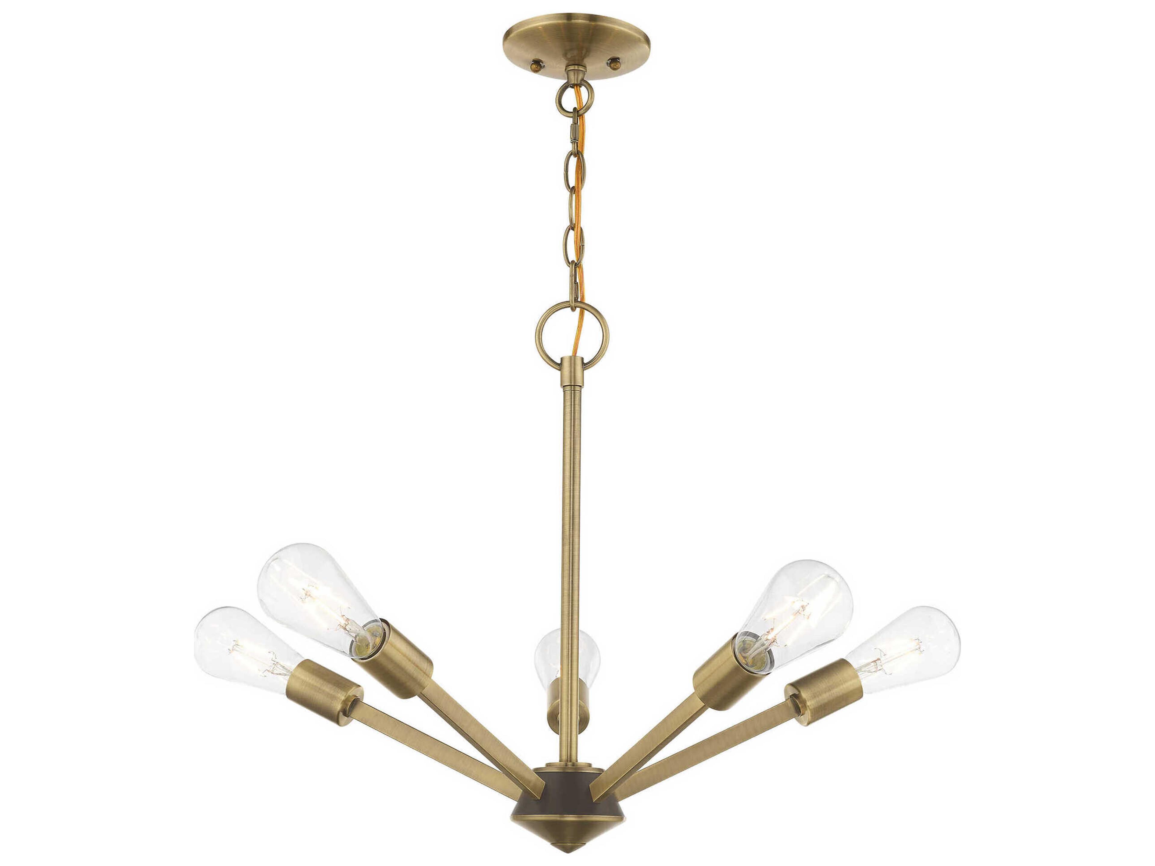 Livex Lighting Prague 5-Light Antique Brass Sputnik Chandelier