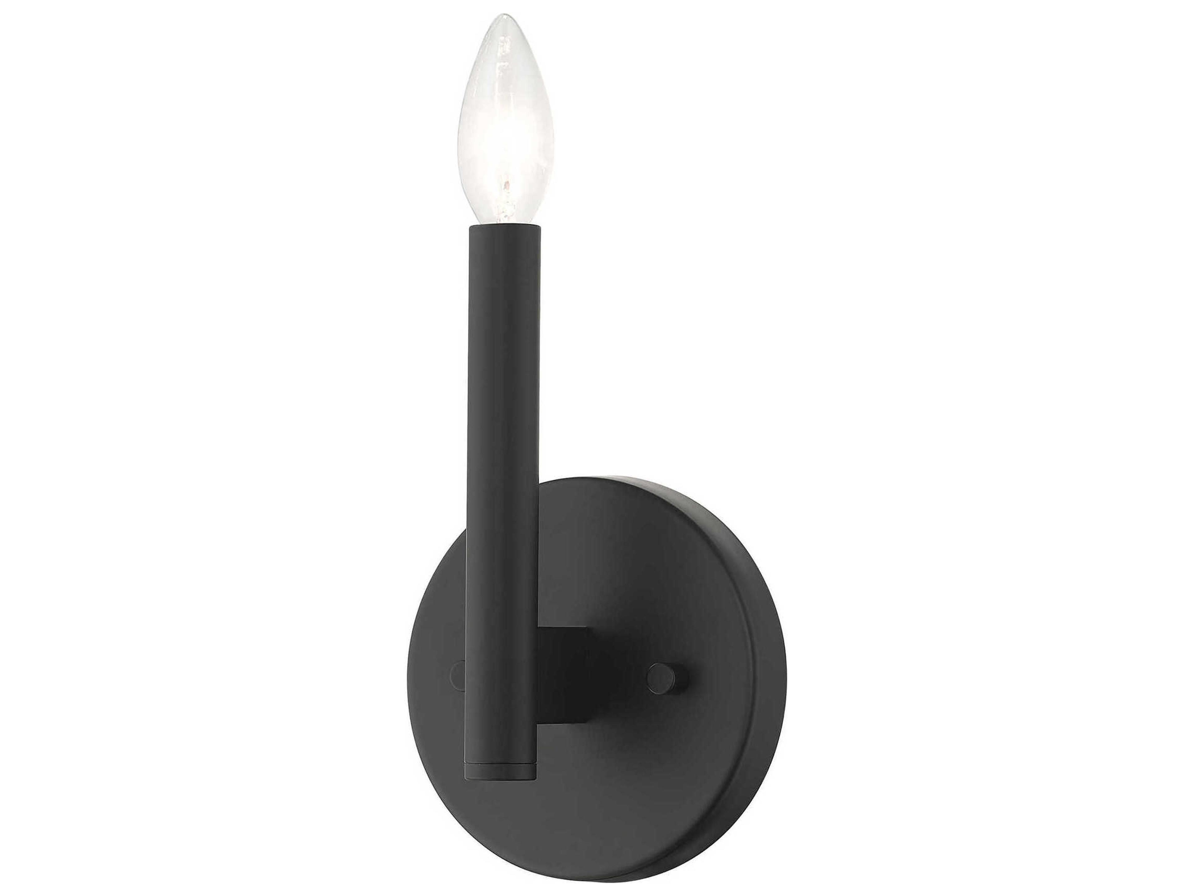 Livex Lighting Copenhagen 1-Light Black Wall Sconce