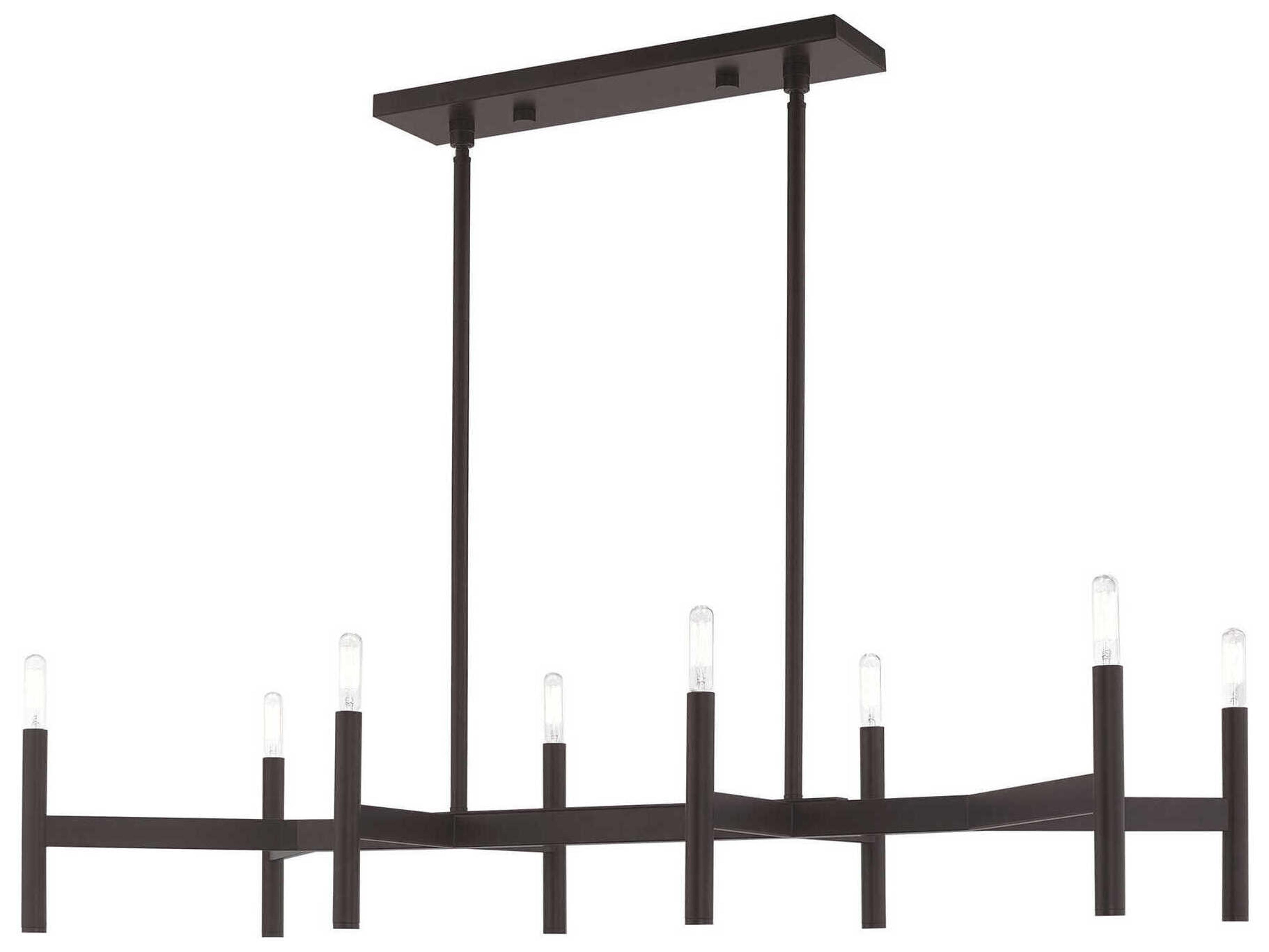 Livex Lighting Copenhagen 8-Light Bronze Linear Island Pendant