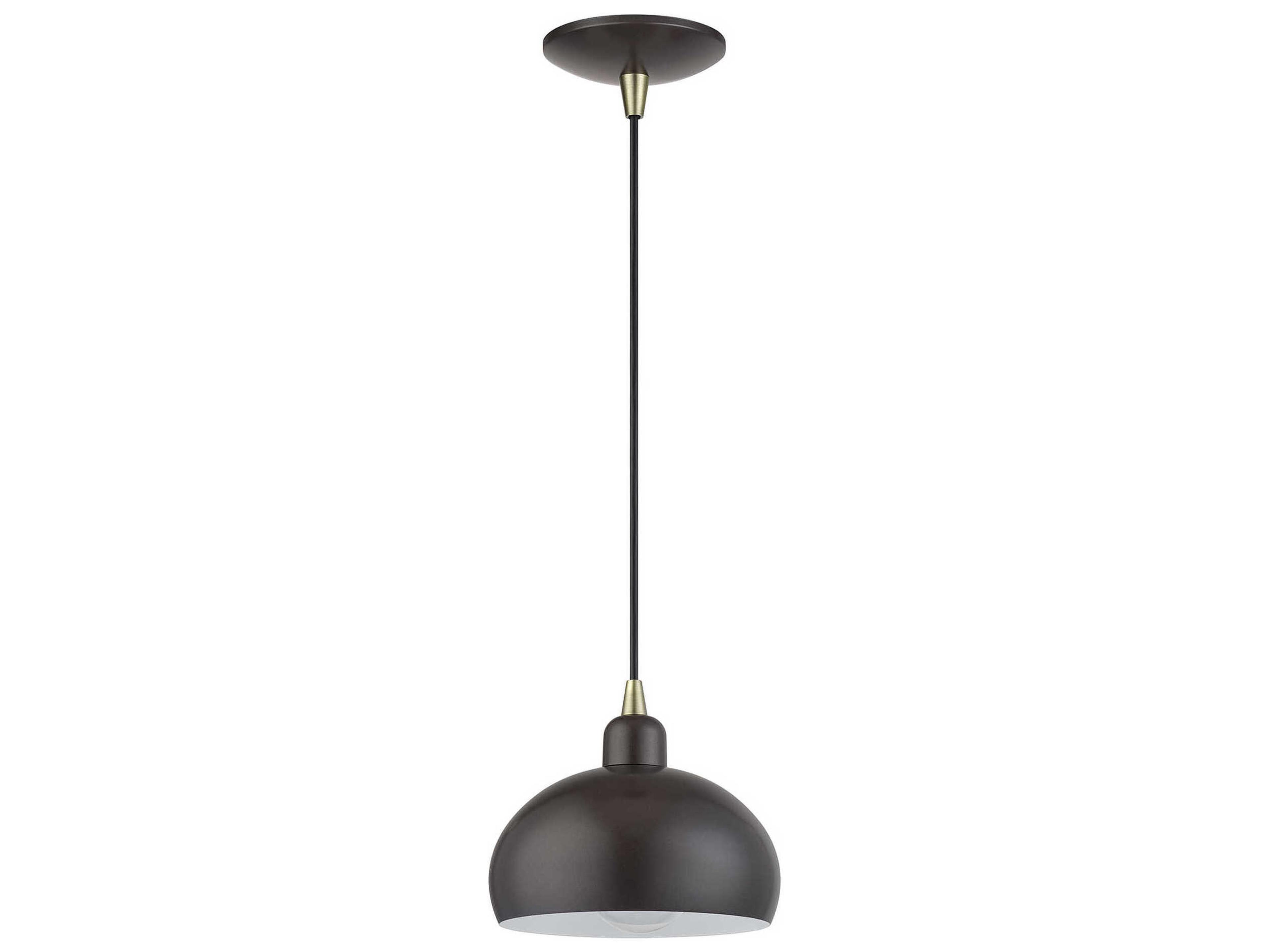 Livex Lighting Domma 1-Light Bronze Drum Mini Pendant