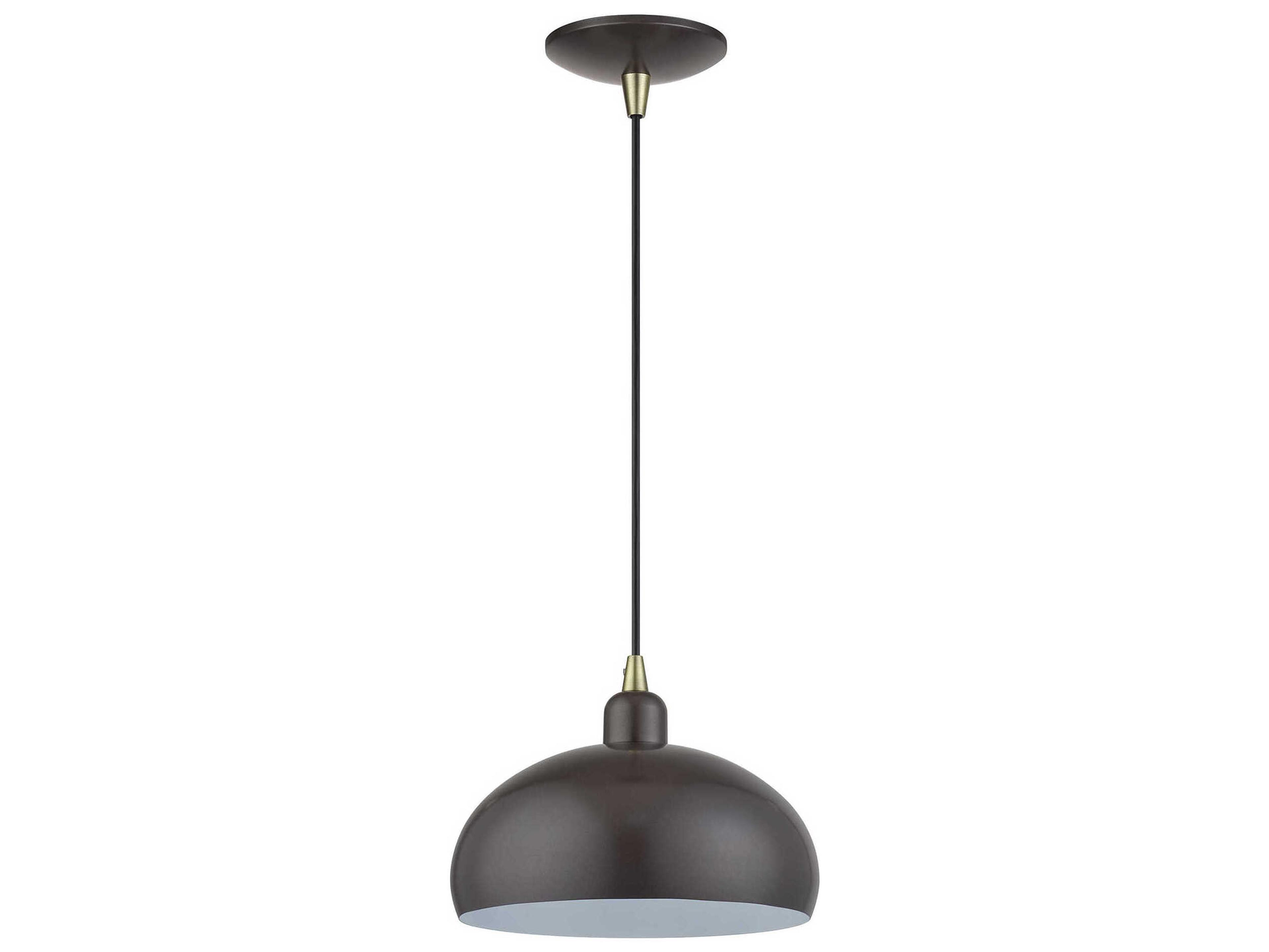 Livex Lighting Domma 1-Light Bronze Drum Mini Pendant