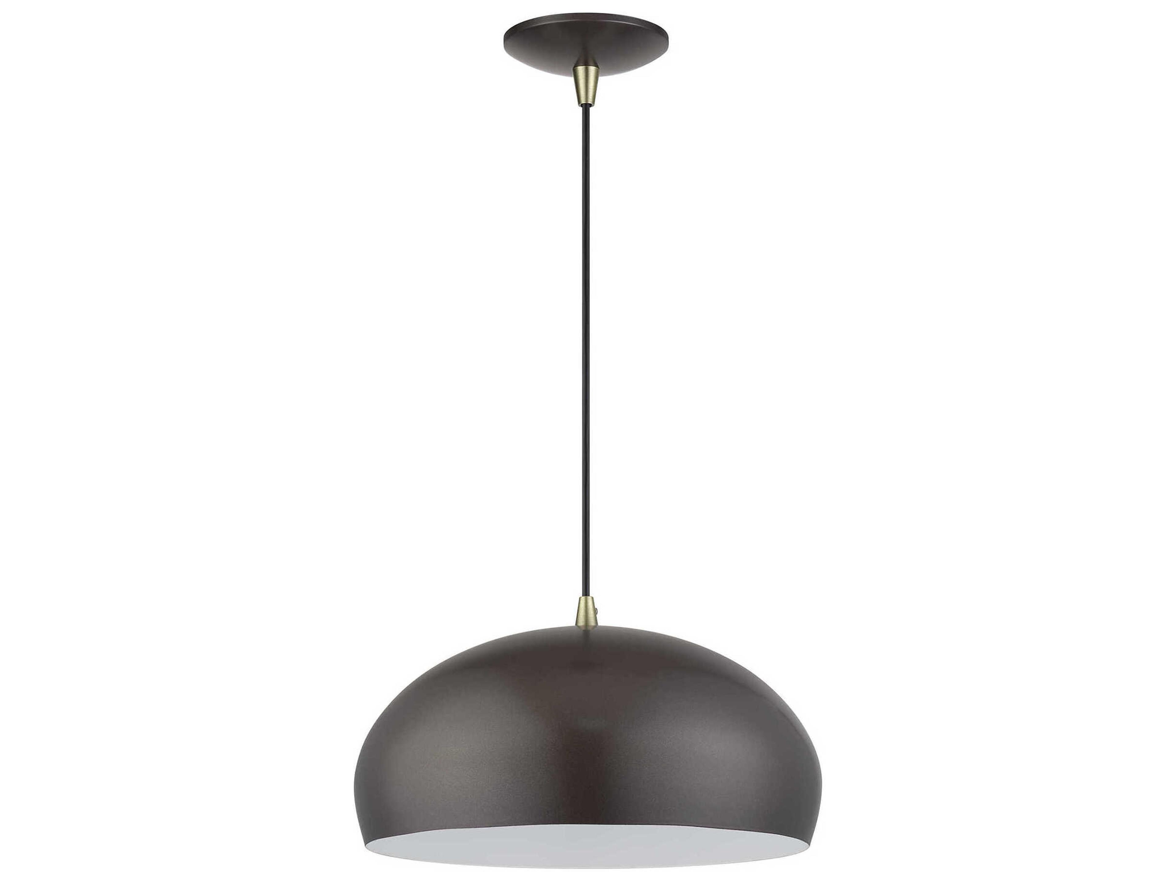 Livex Lighting Domma 1-Light Bronze Drum Pendant