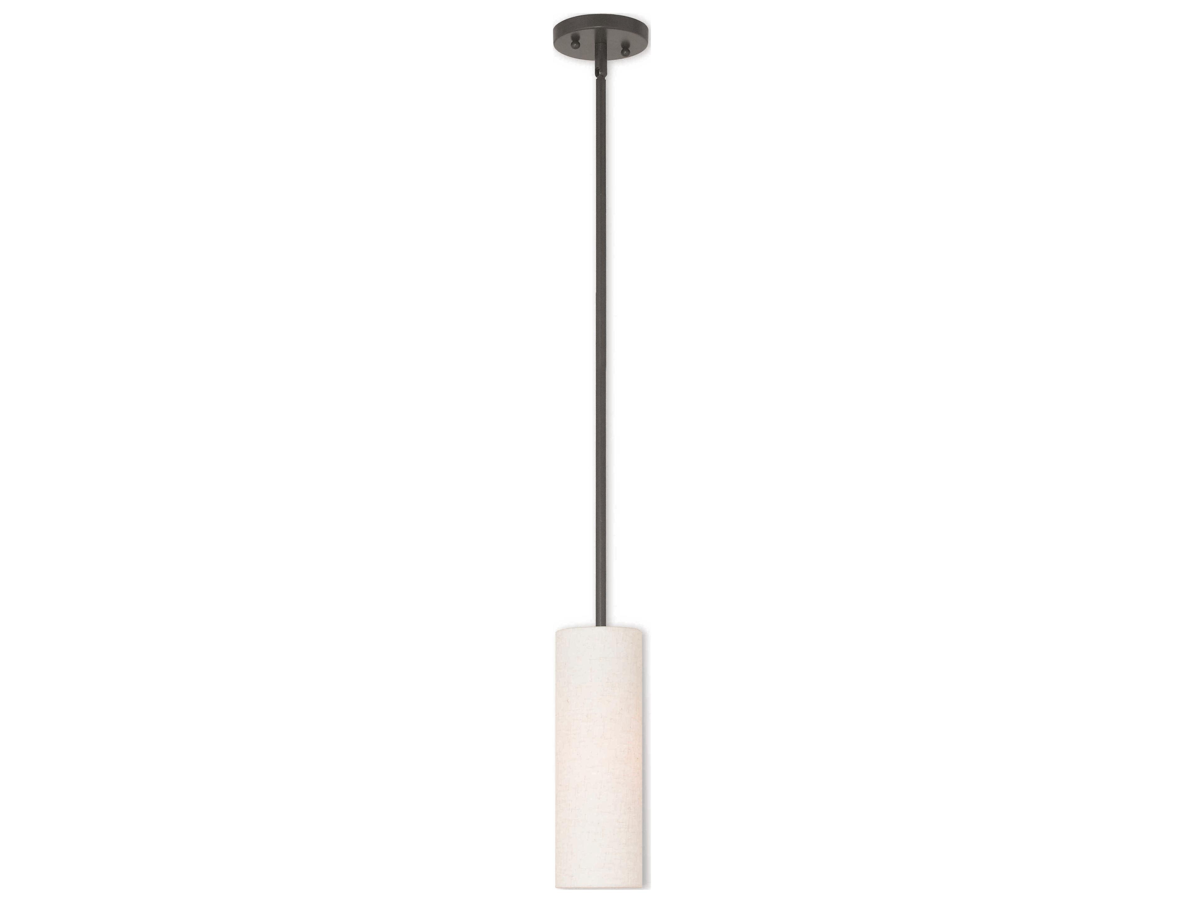Livex Lighting Meridian 1-Light English Bronze Cylinder Mini Pendant