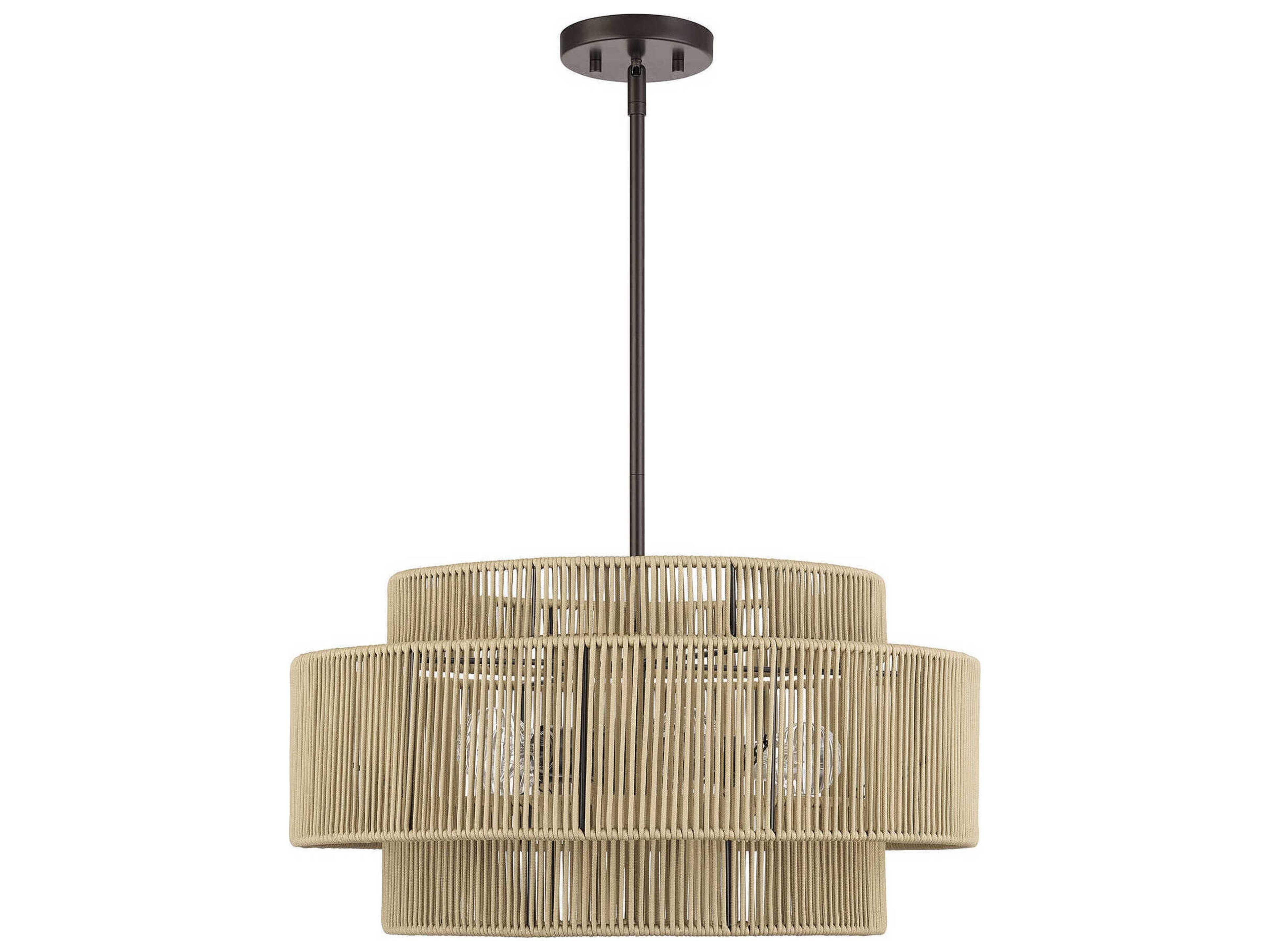 Livex Lighting Acordia 5-Light English Bronze Drum Pendant