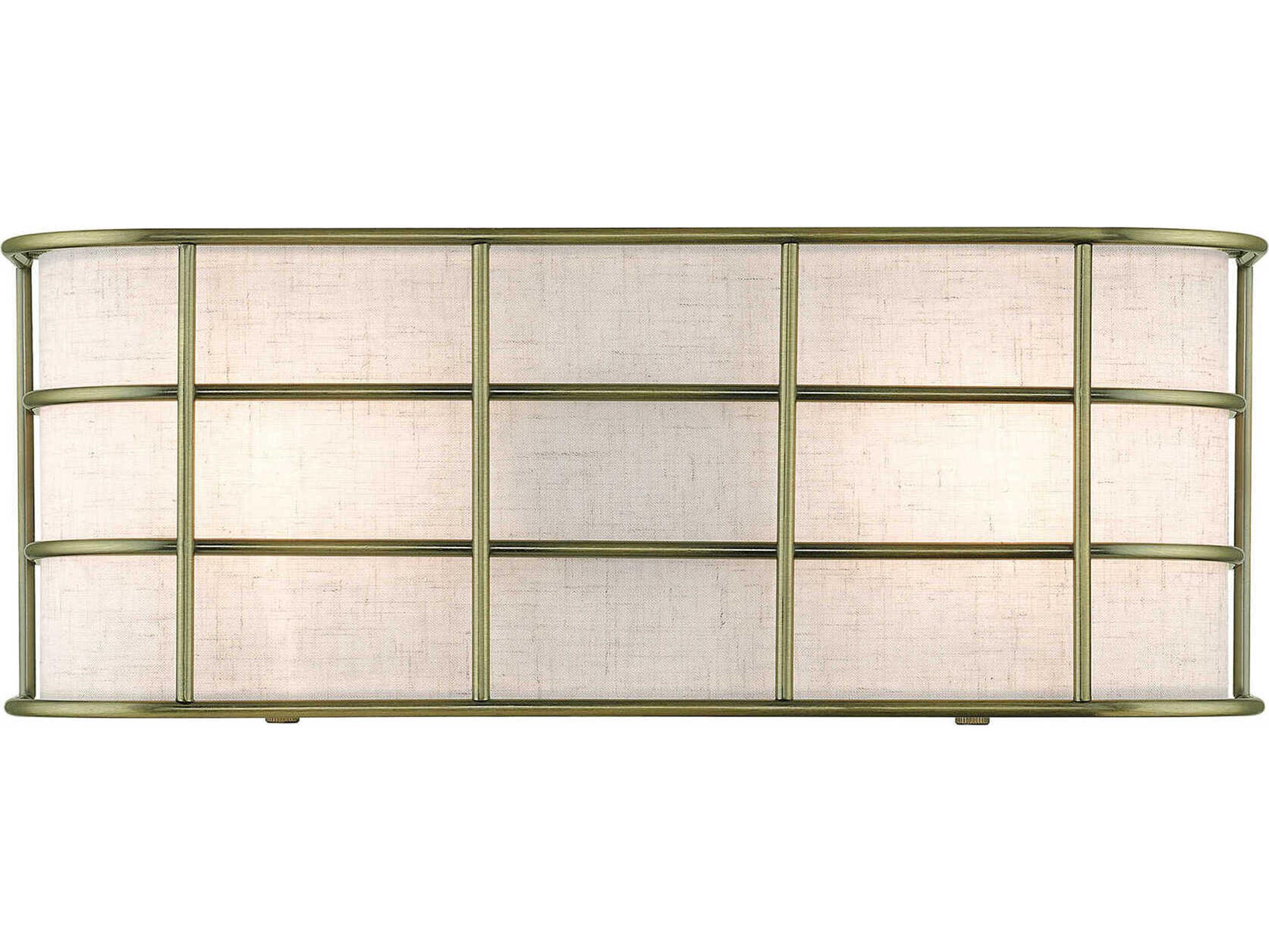 Livex Lighting Blanchard 2-Light Antique Brass Wall Sconce