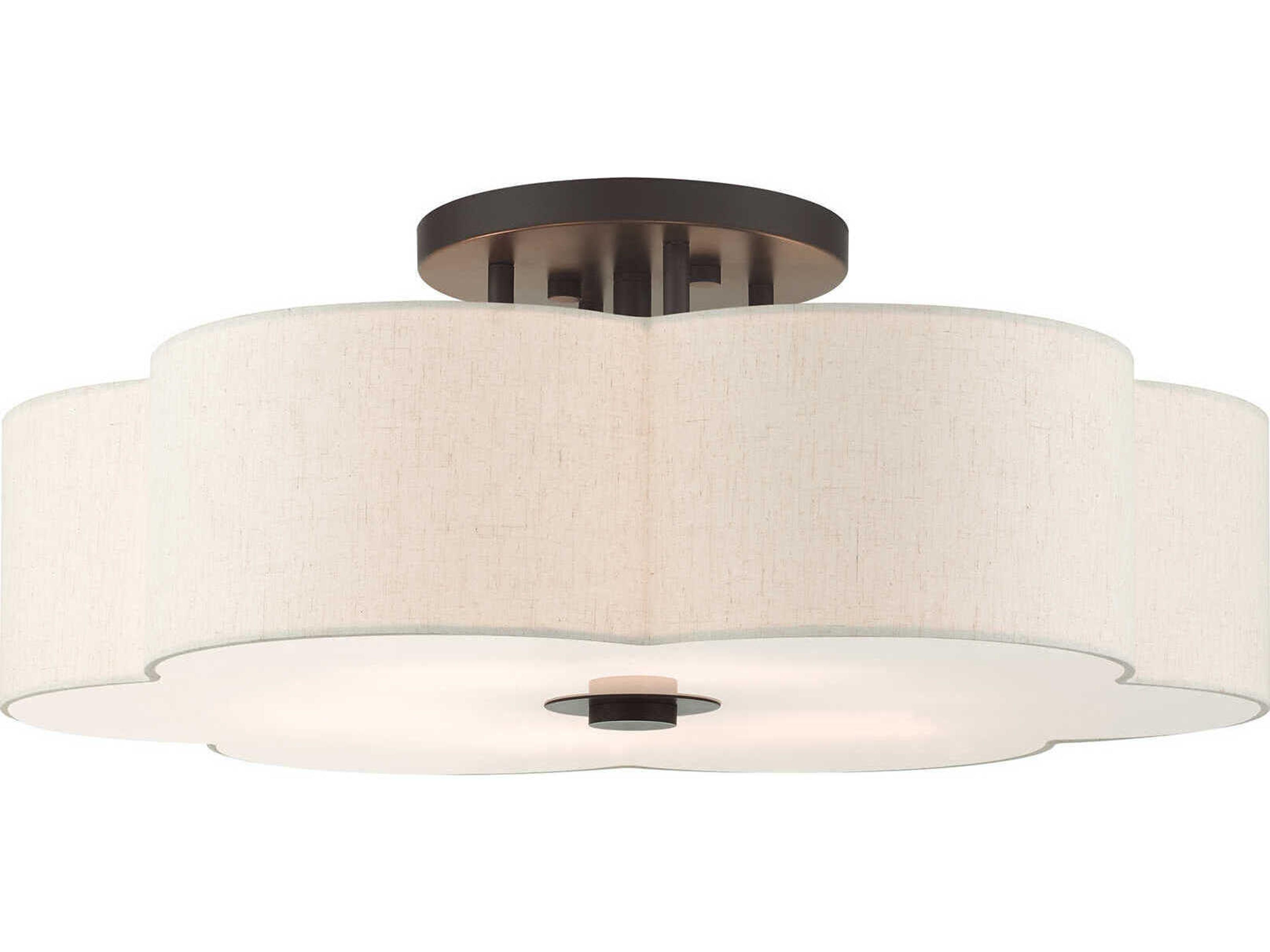 Livex Lighting Solstice 6-Light English Bronze Semi Flush Mount