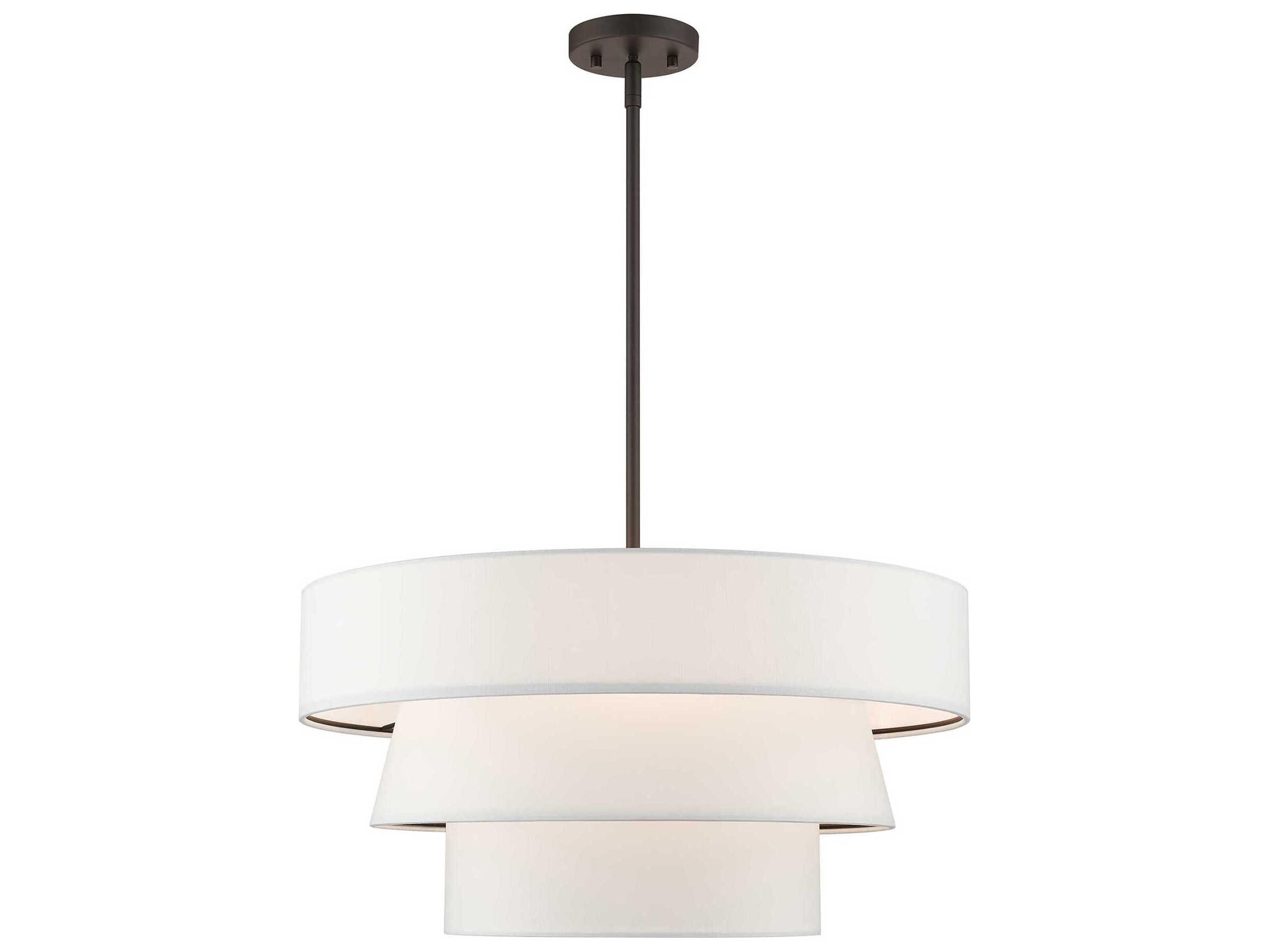 Livex Lighting Warrenville 4-Light Bronze Tiered Pendant
