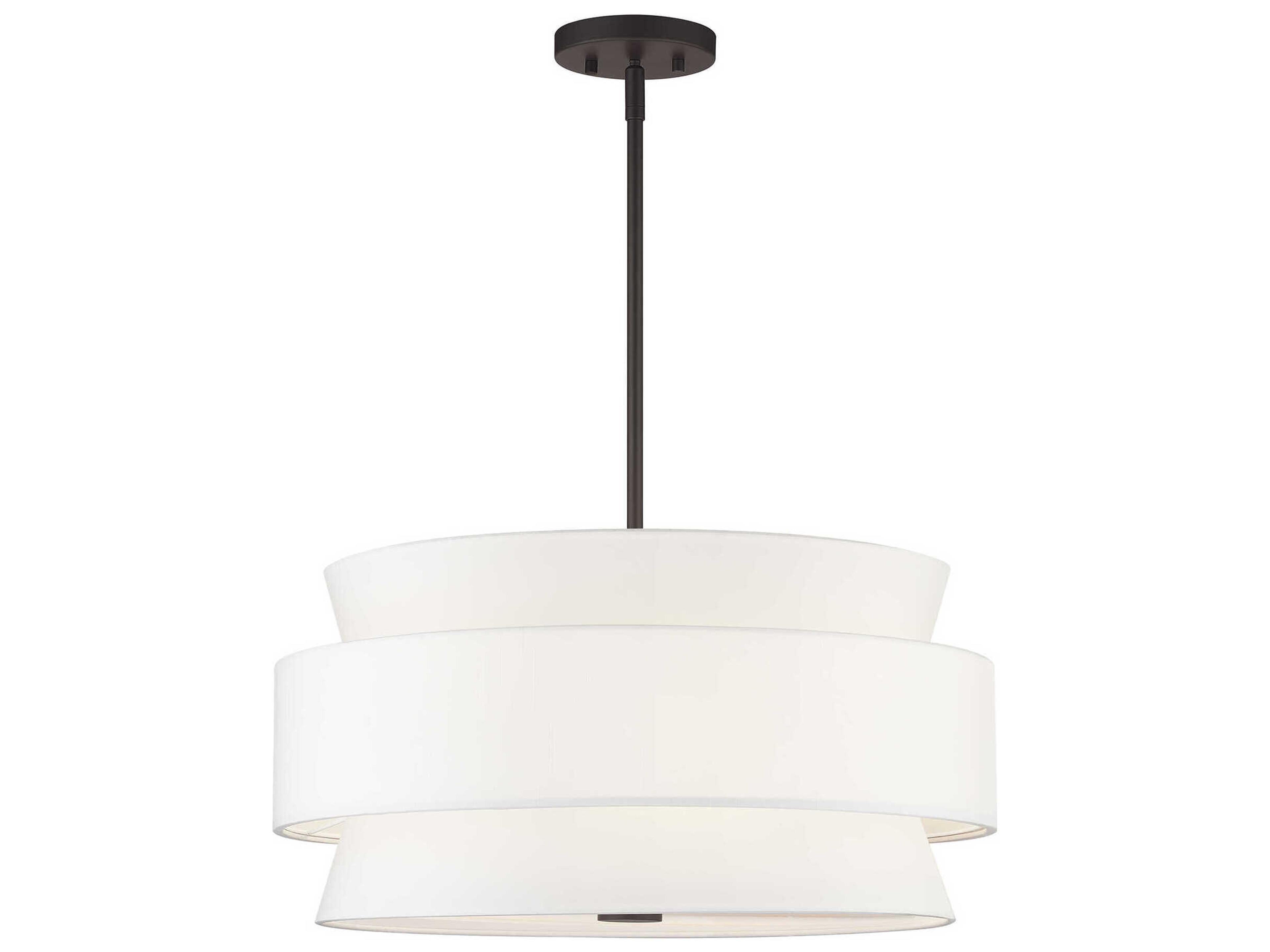 Livex Lighting Fontana 5-Light Bronze Drum Pendant