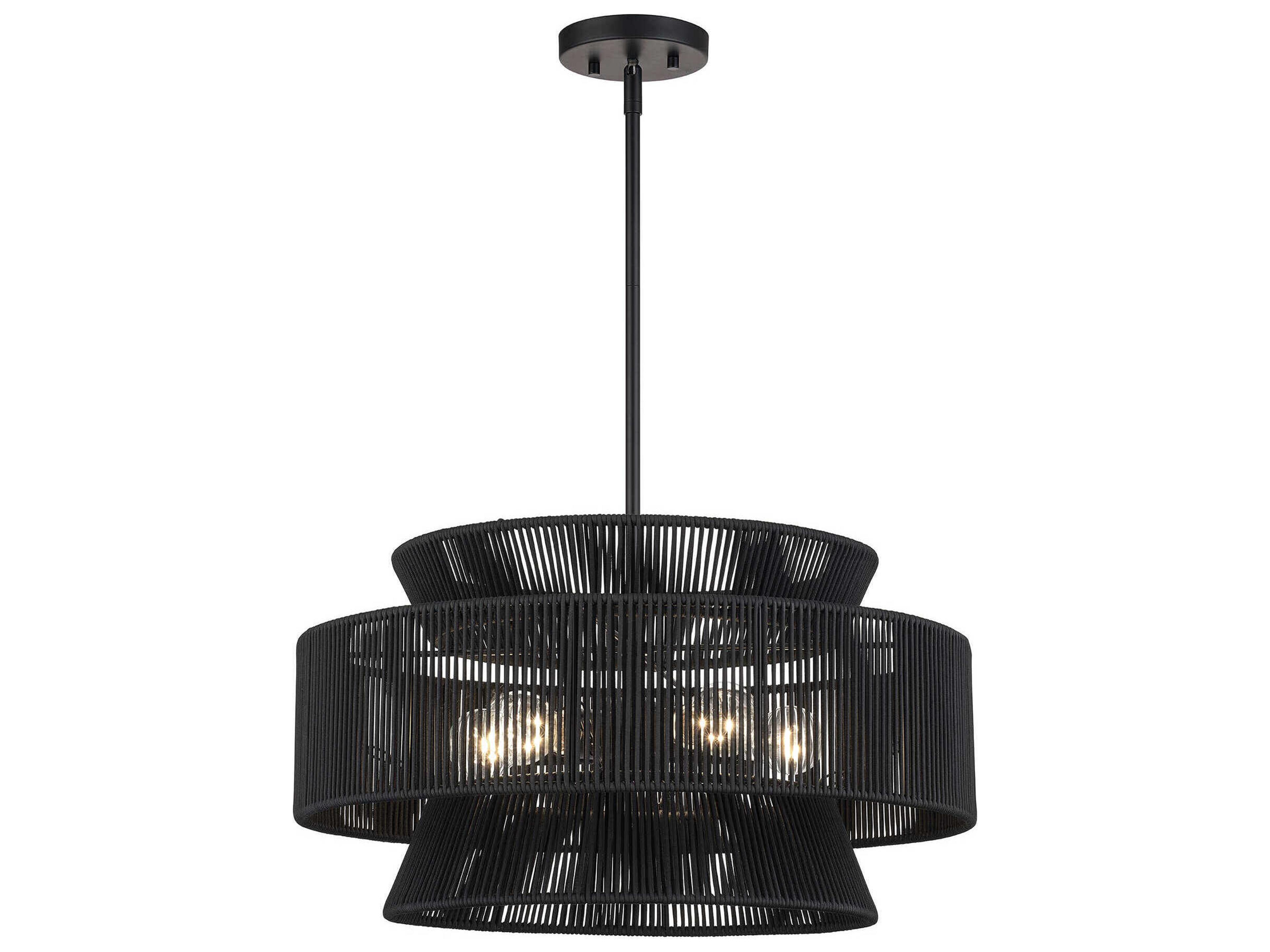 Livex Lighting Florell 5-Light Black Linear Pendant