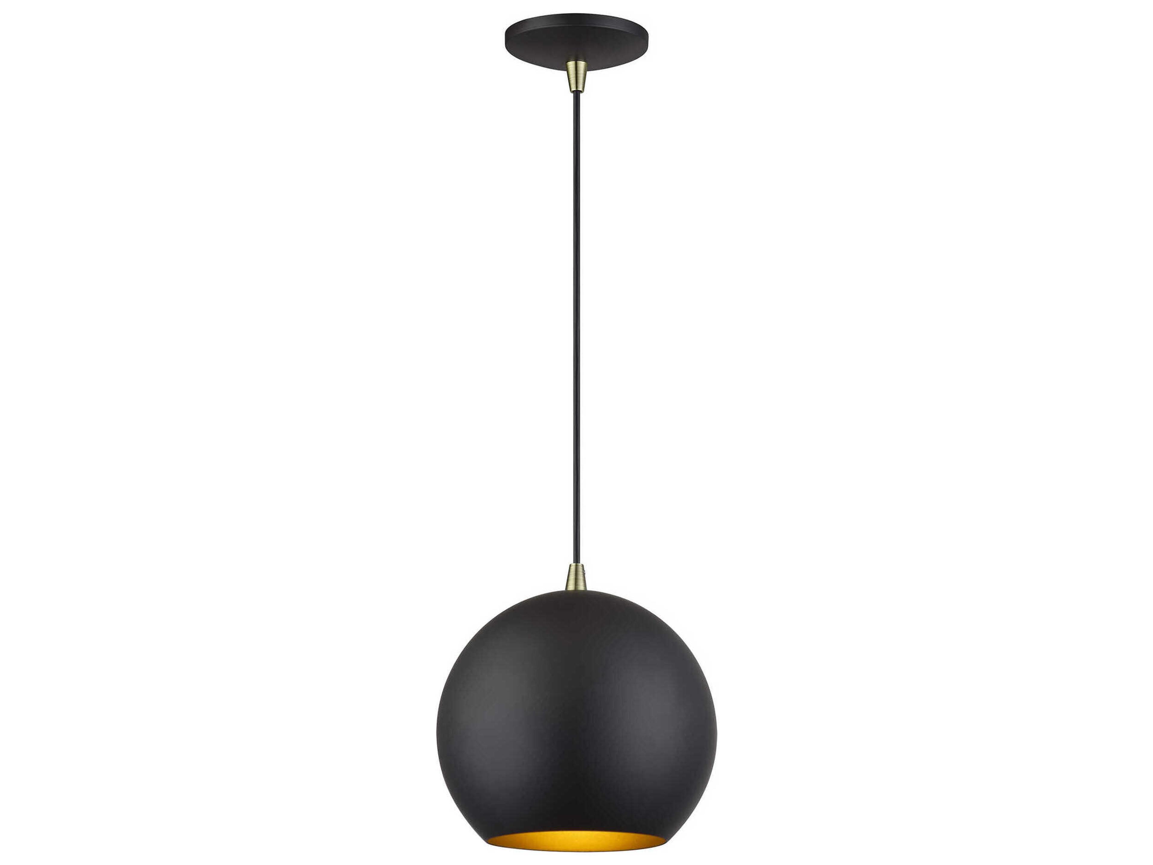 Livex Lighting Kuppola Bronze With Antique Brass Accents Mini Pendant